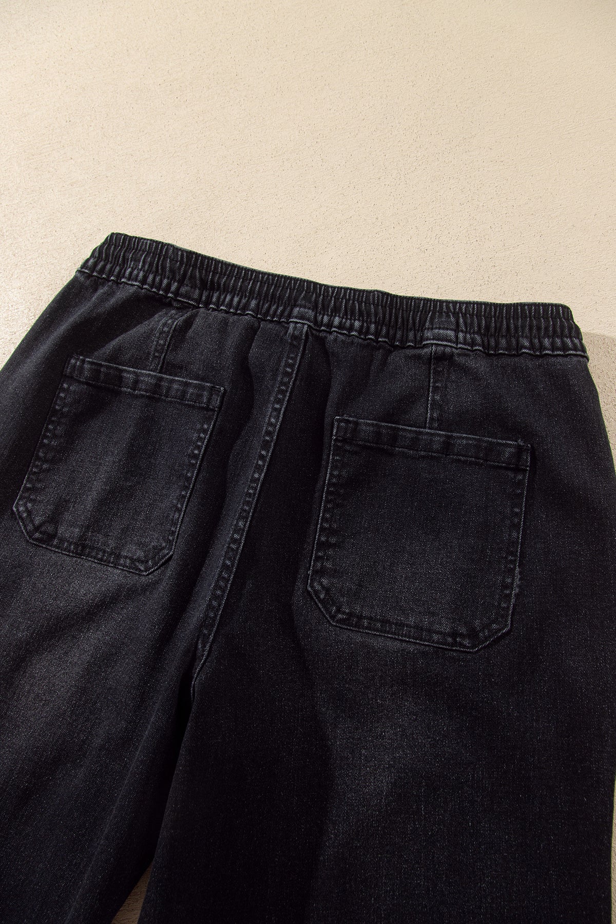 Ashleigh Blue Drawstring Waist Ankle Length Jeans Pocket Denim Pants