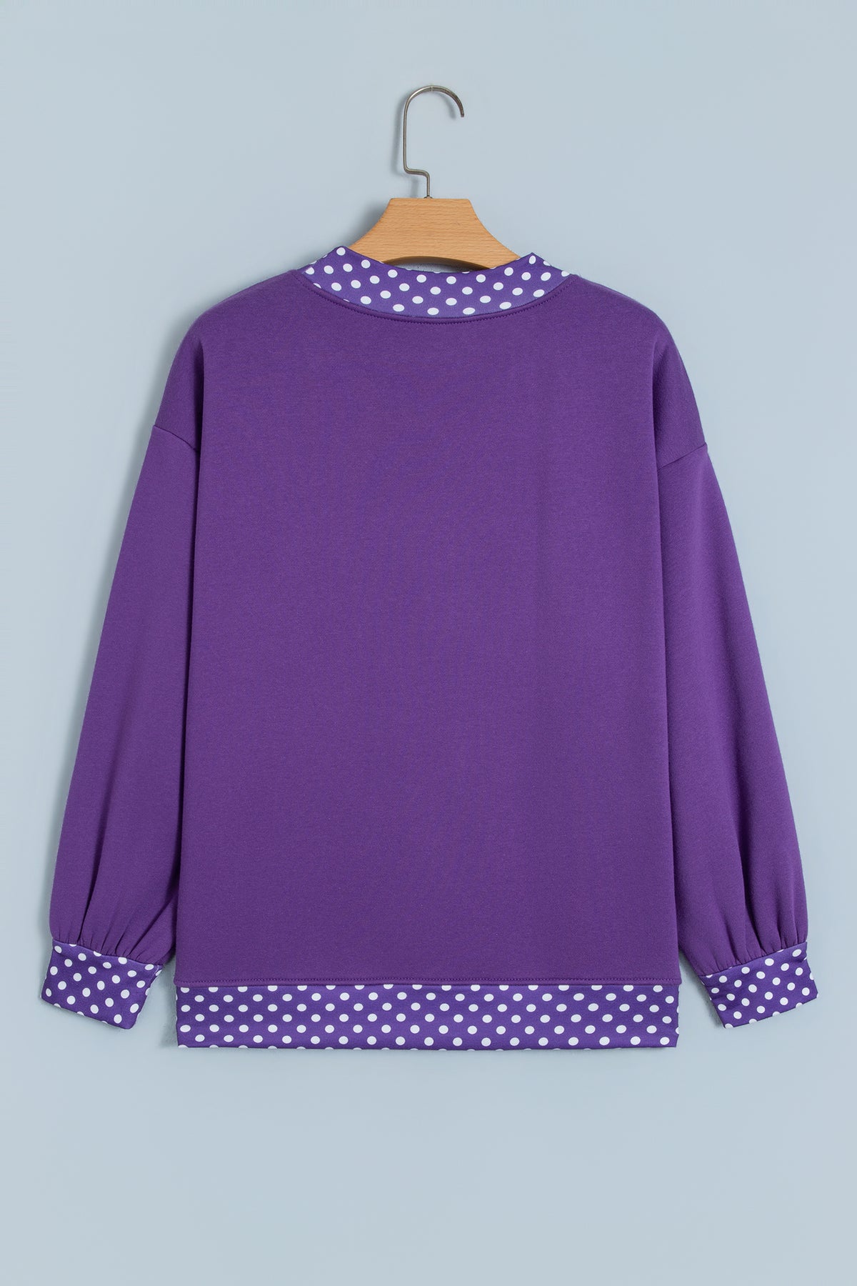 Tillandsia Purple Polka Dot Oversized Sweatshirt
