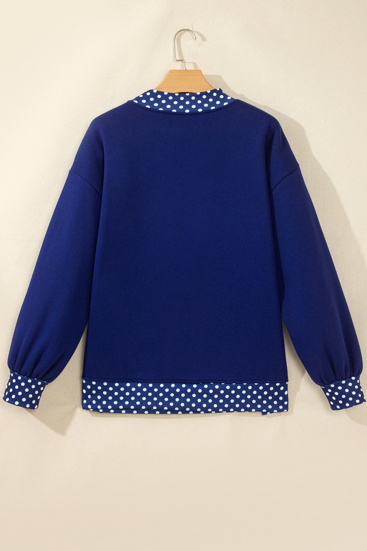 Tillandsia Purple Polka Dot Oversized Sweatshirt