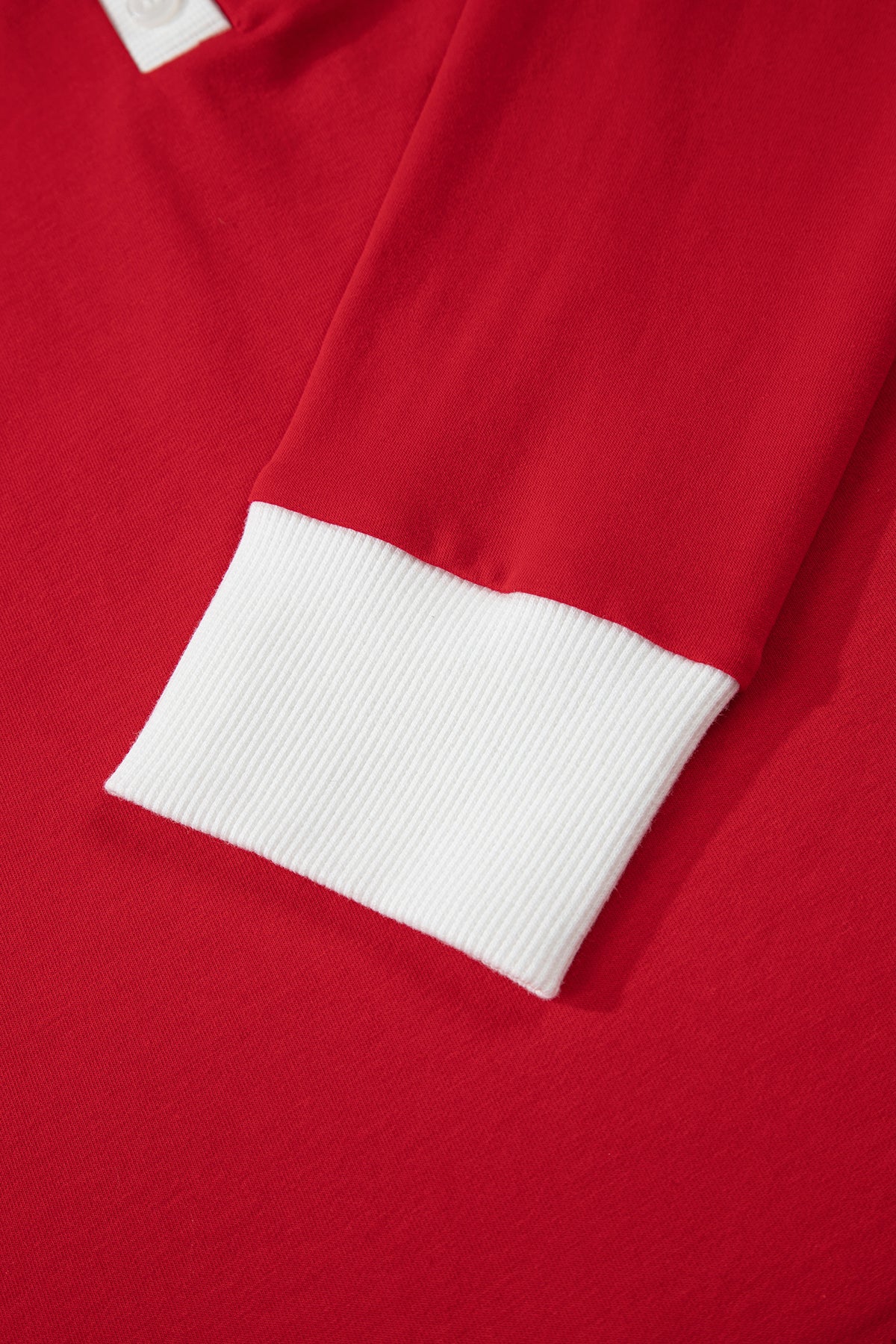 Fiery Red Button V Neck Ribbon Bow Knot Waist Lounge Pant Set
