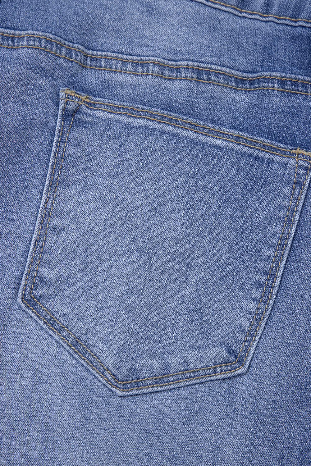 Beau Blue Tailored Center Seam Straight Loose High Rise Jeans
