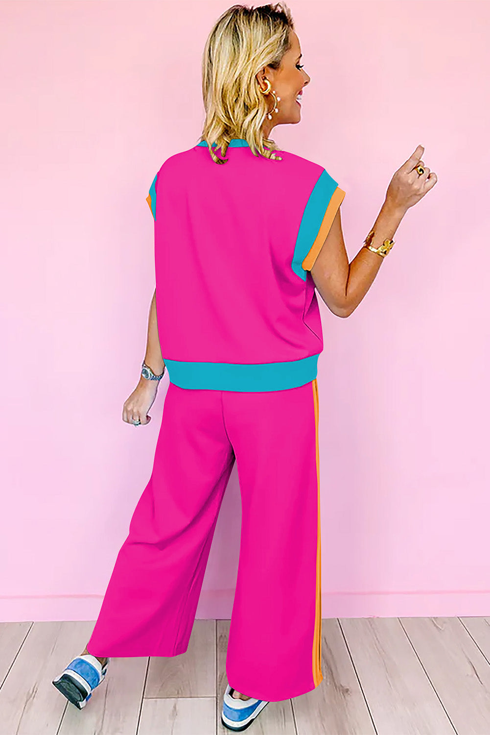 Women's Valerian Color Block Detail Two-piece Set