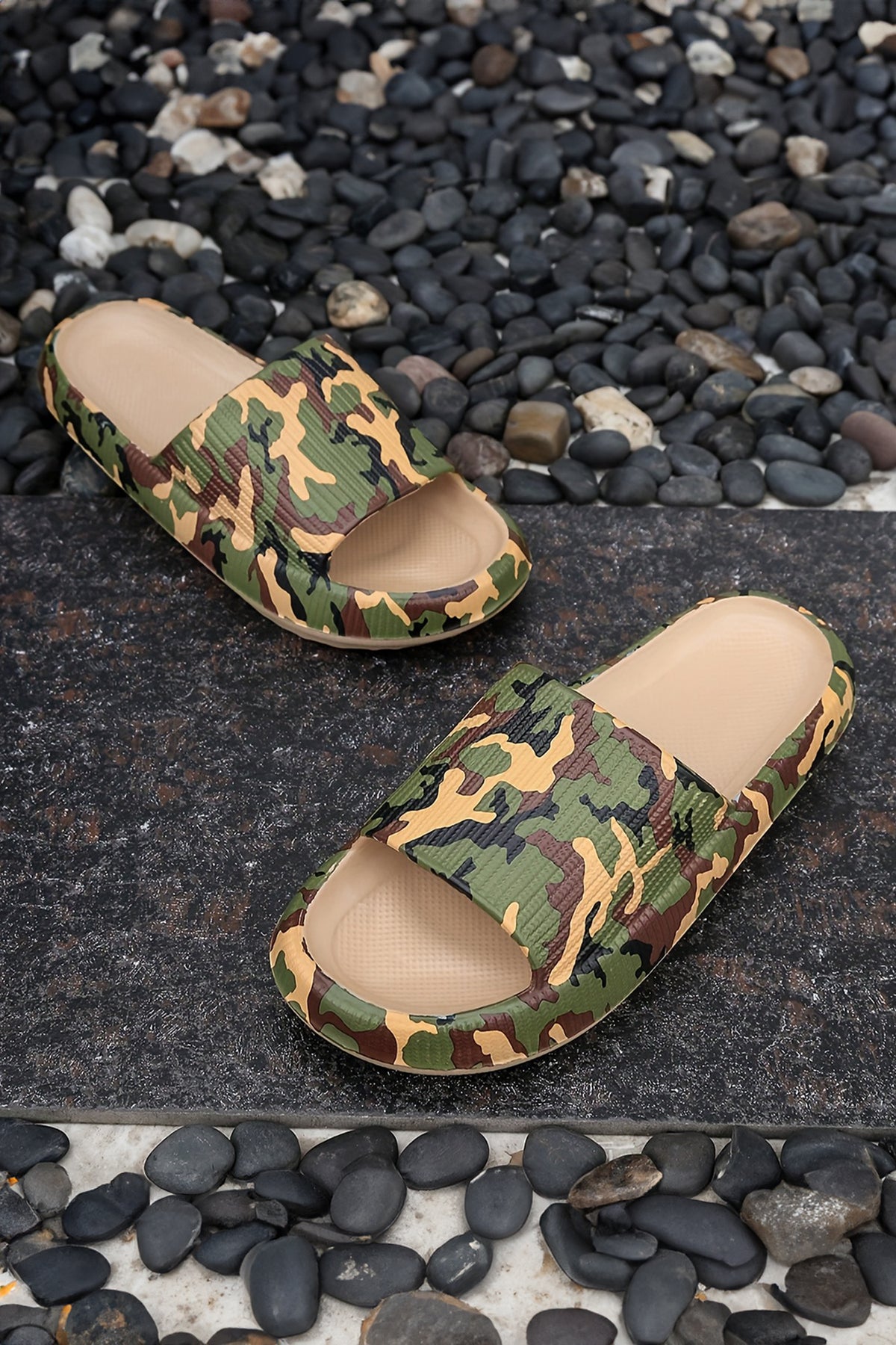 Deep Green Camouflage Anti-Slip Thick Sole Outdoor Slippers