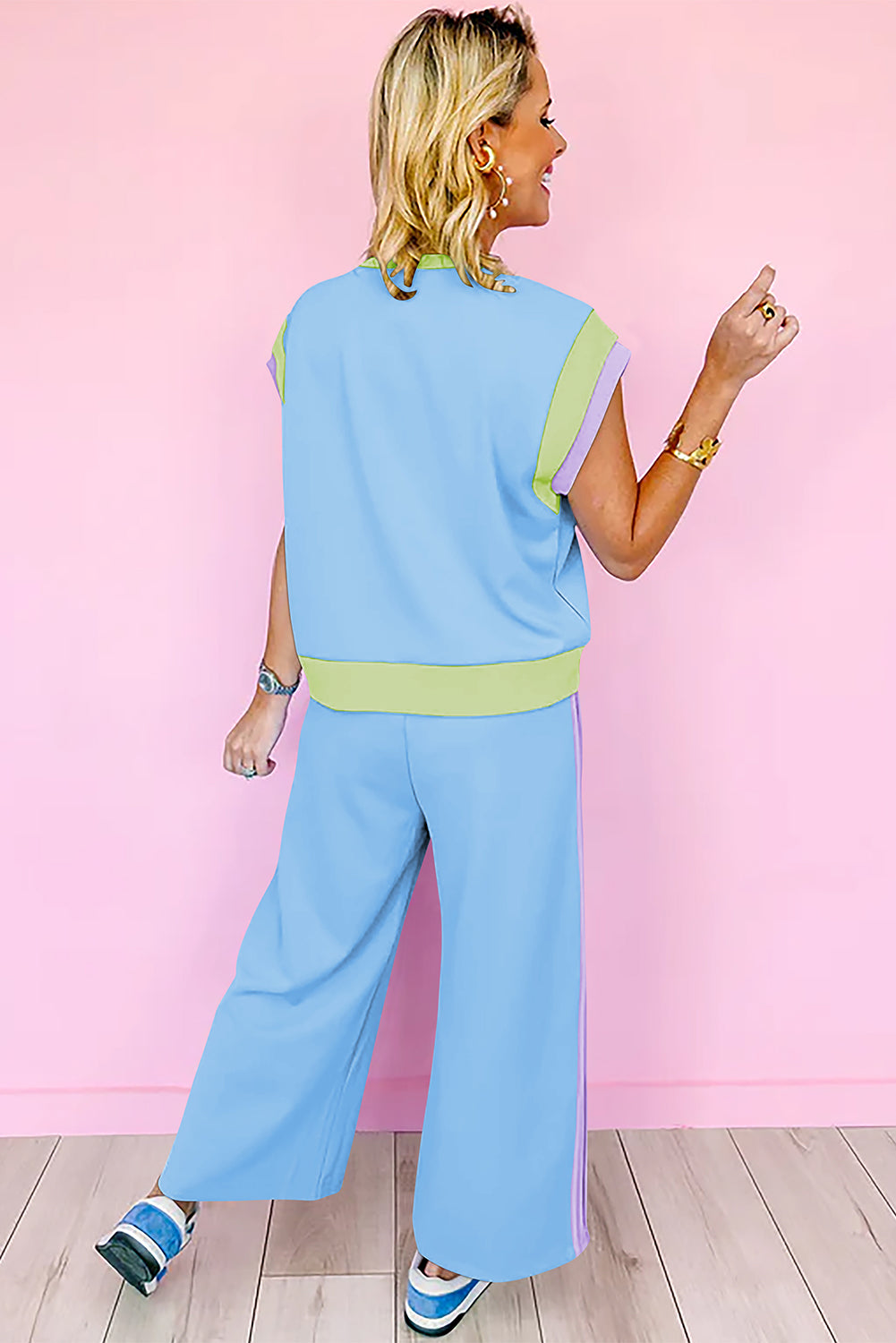 Women's Valerian Color Block Detail Two-piece Set