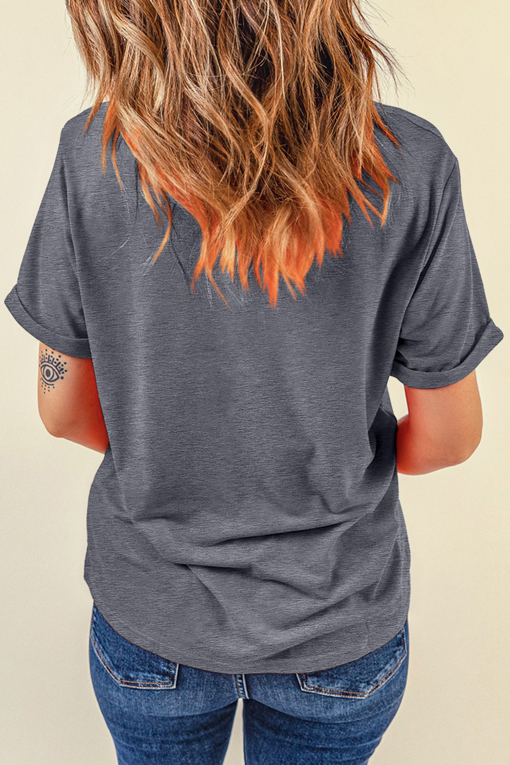Gray Leopard MOM Graphic Crewneck Mothers Day T-Shirt