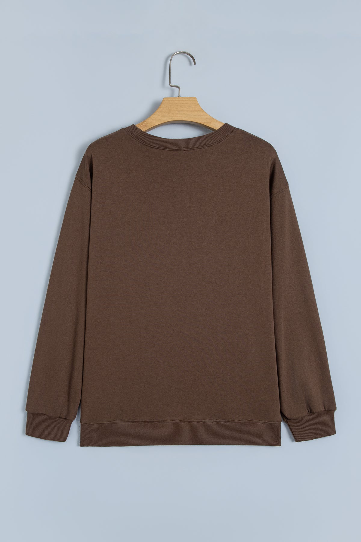 Coffee Polka Dot Slogan Print Pullover Sweatshirt