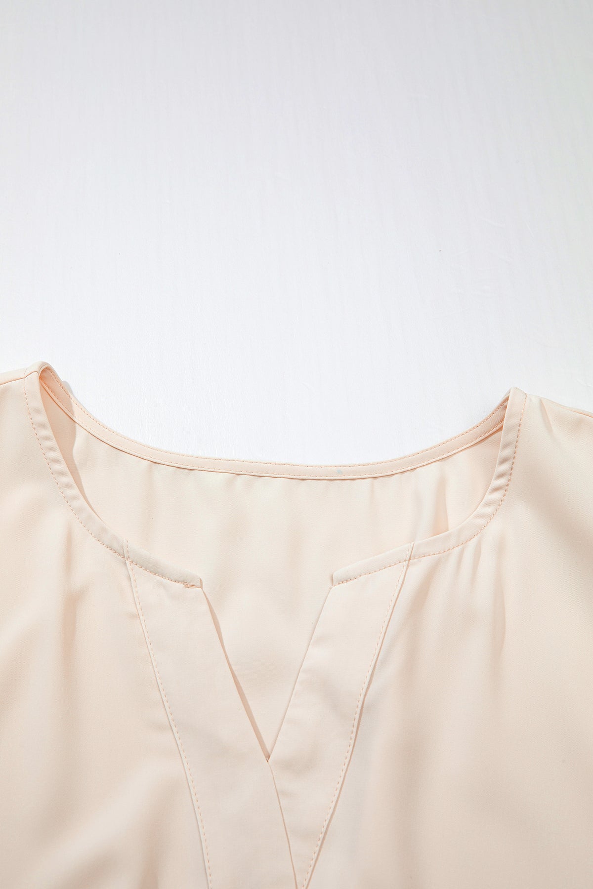 Apricot Plus Size V-Neck Lacy Embroidery Patchwork Short-Sleeve Maxi Dress