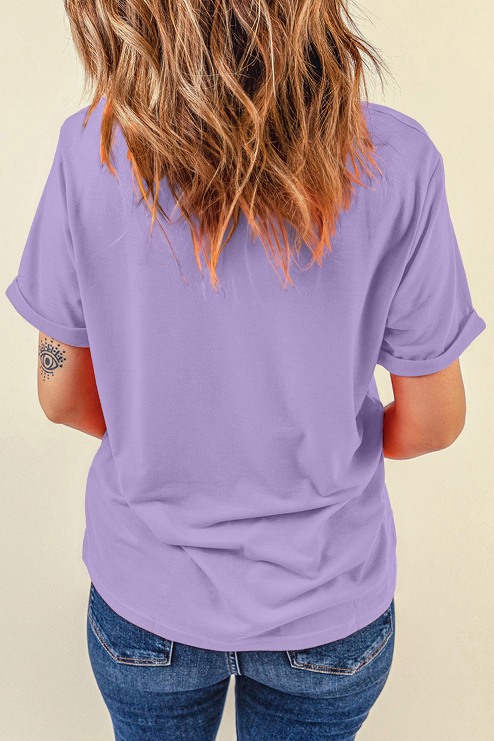 Wisteria Easter Shiny Bunny Graphic Crewneck T-Shirt