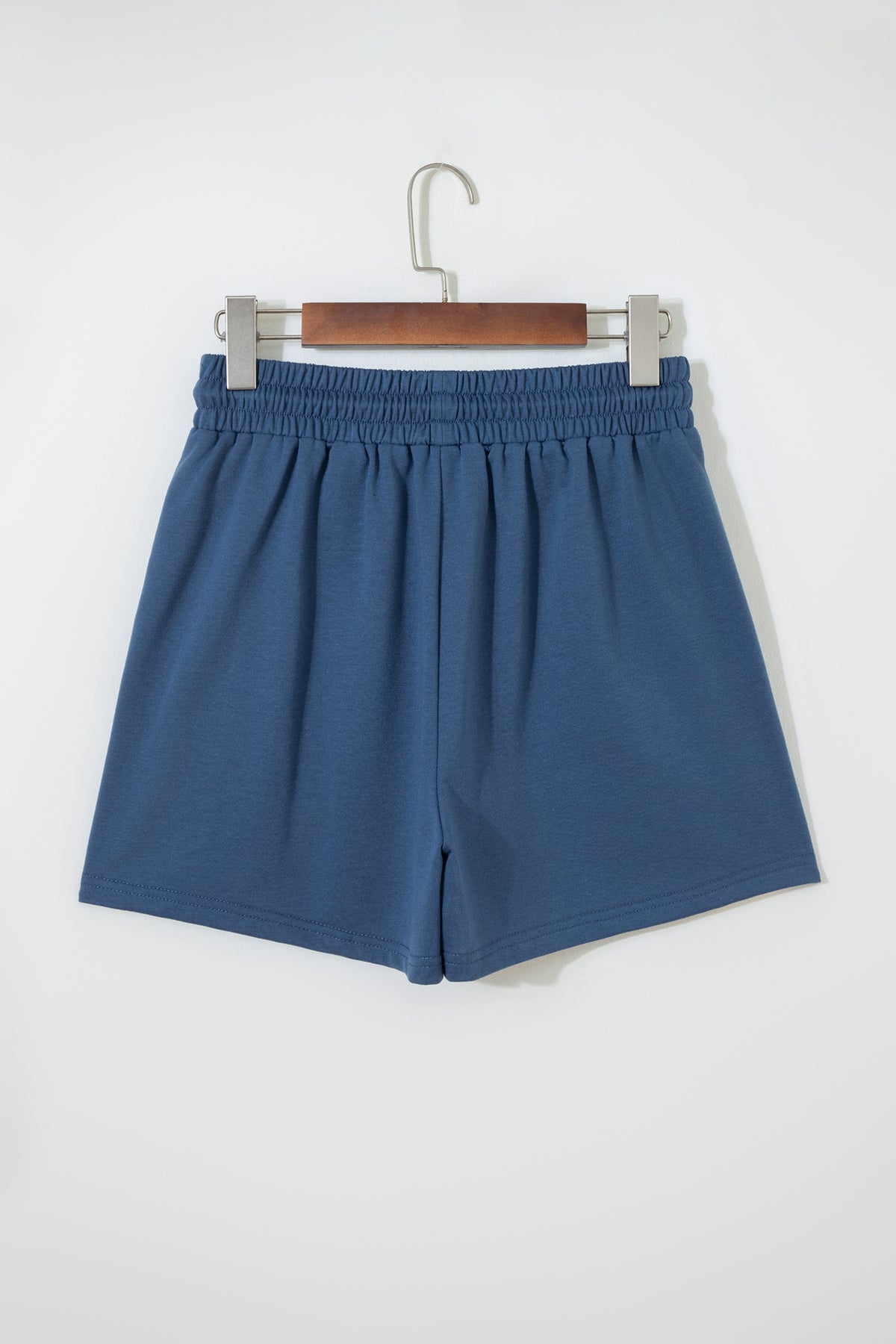 Pink Color Block Patchwork Varsity Striped Drawstring Elastic Shorts