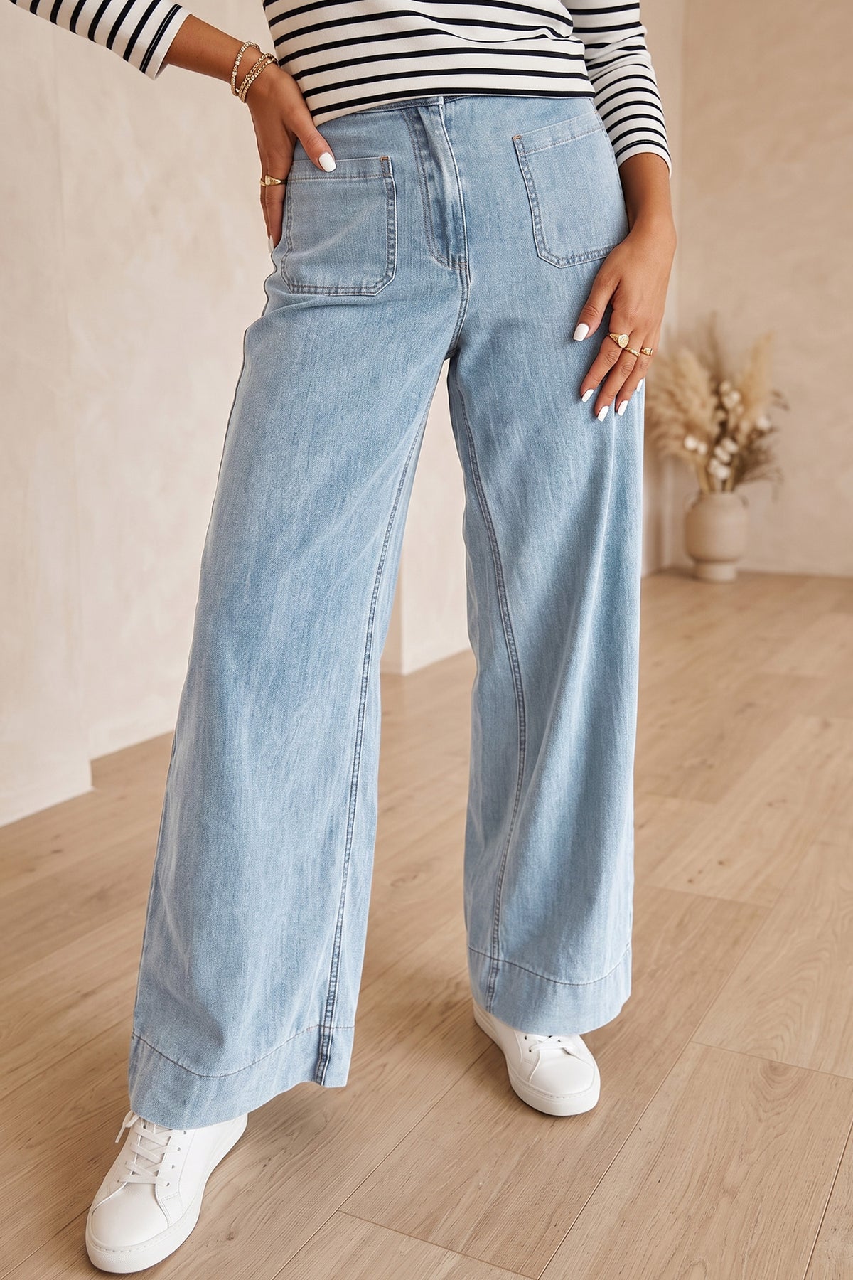 Beau Blue Solid Full-Length Regular Pocket Wholesale Denim Jeans
