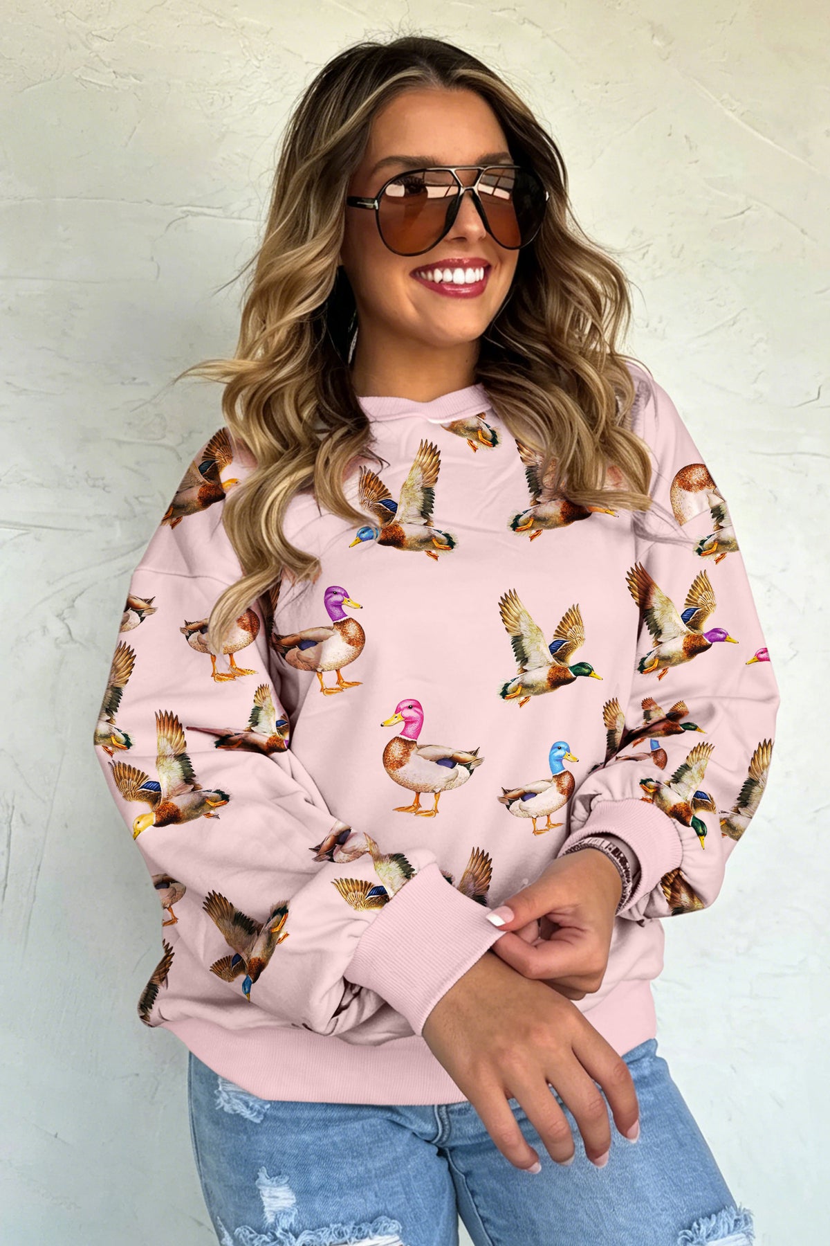 Multicolour Western Print Drop Shoulder Sweatshirt