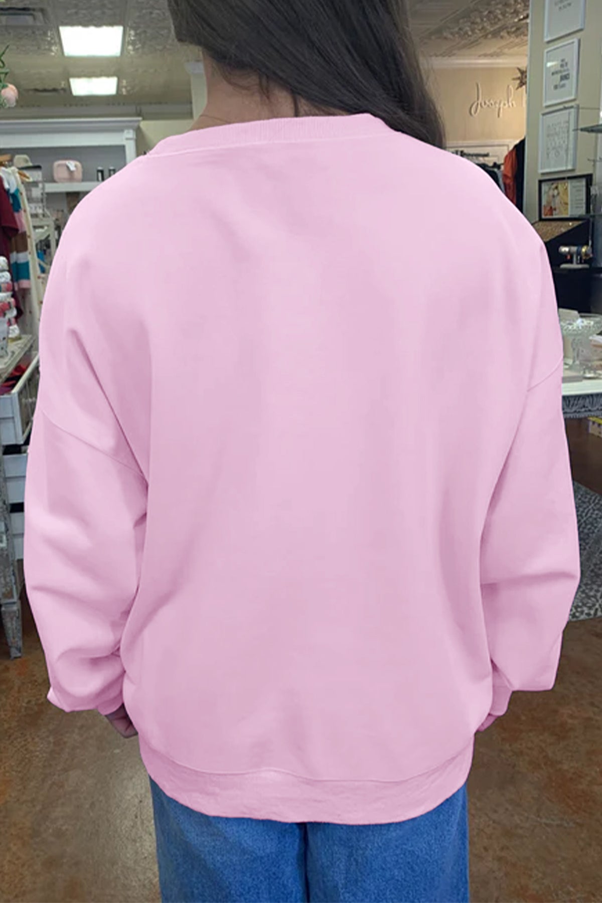 Pink JESUS SAVES Gingham Star Plus Size Sweatshirt