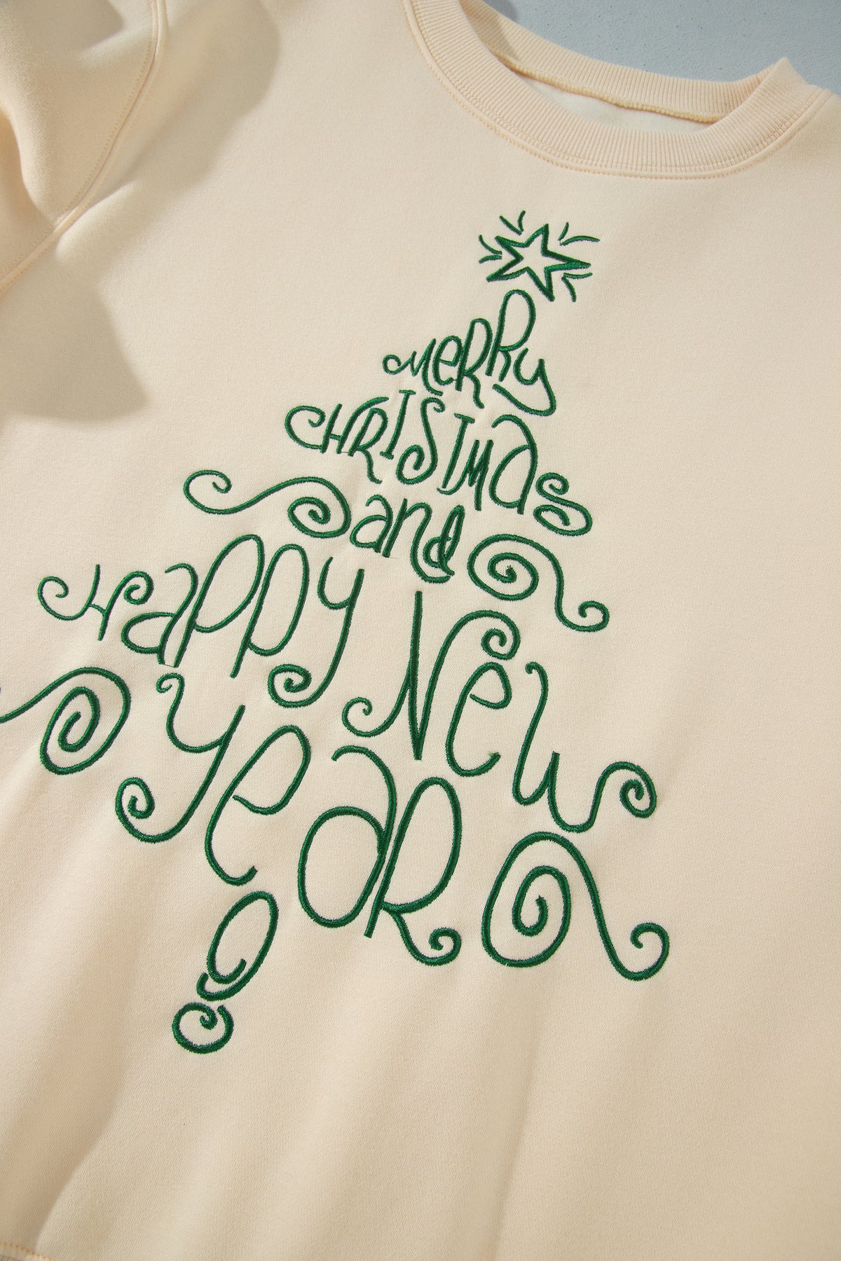 Apricot Merry Christmas and Happy New Year Sweatshirt