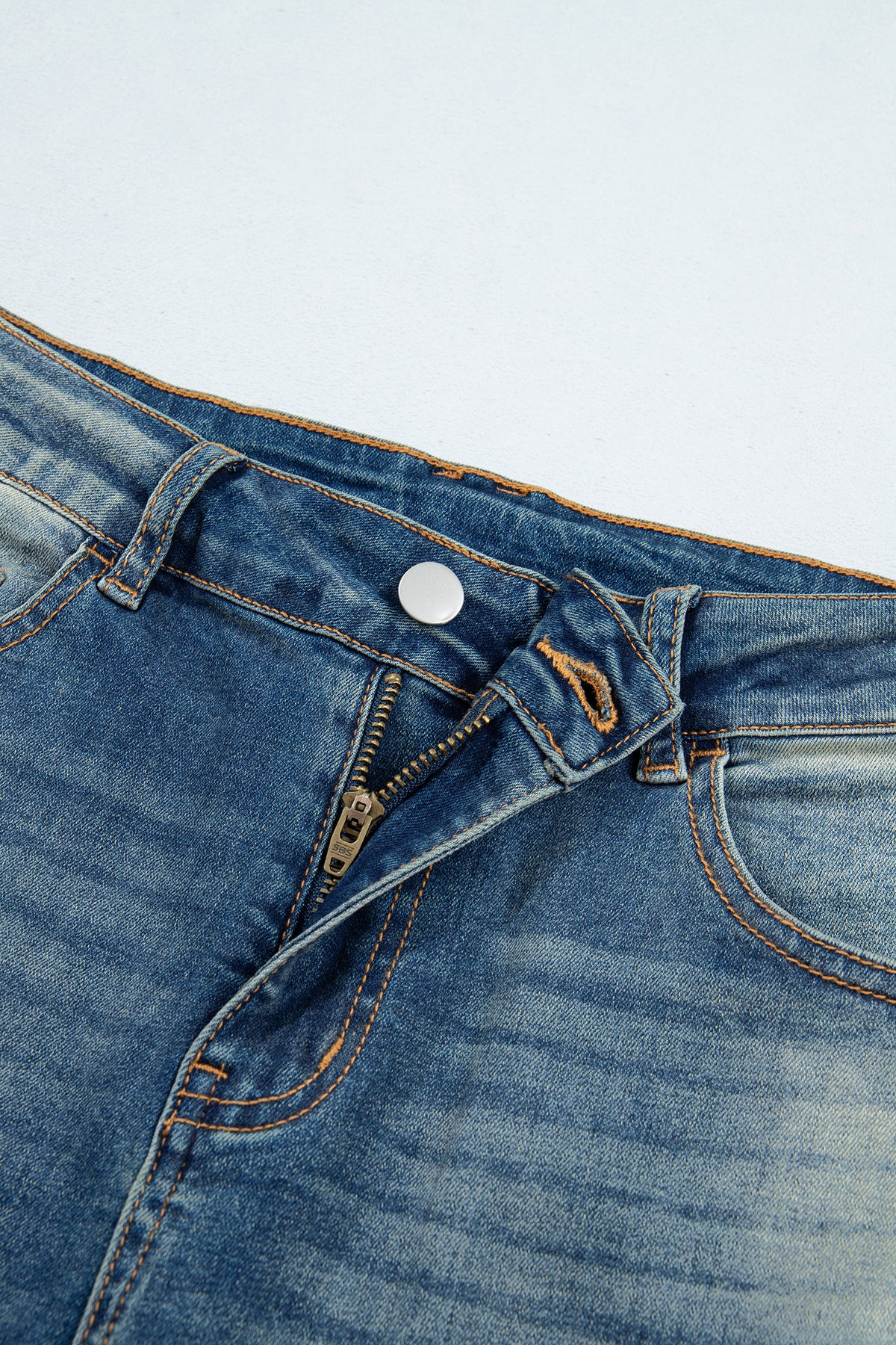 Sail Blue Pocket Flare Leg Jeans