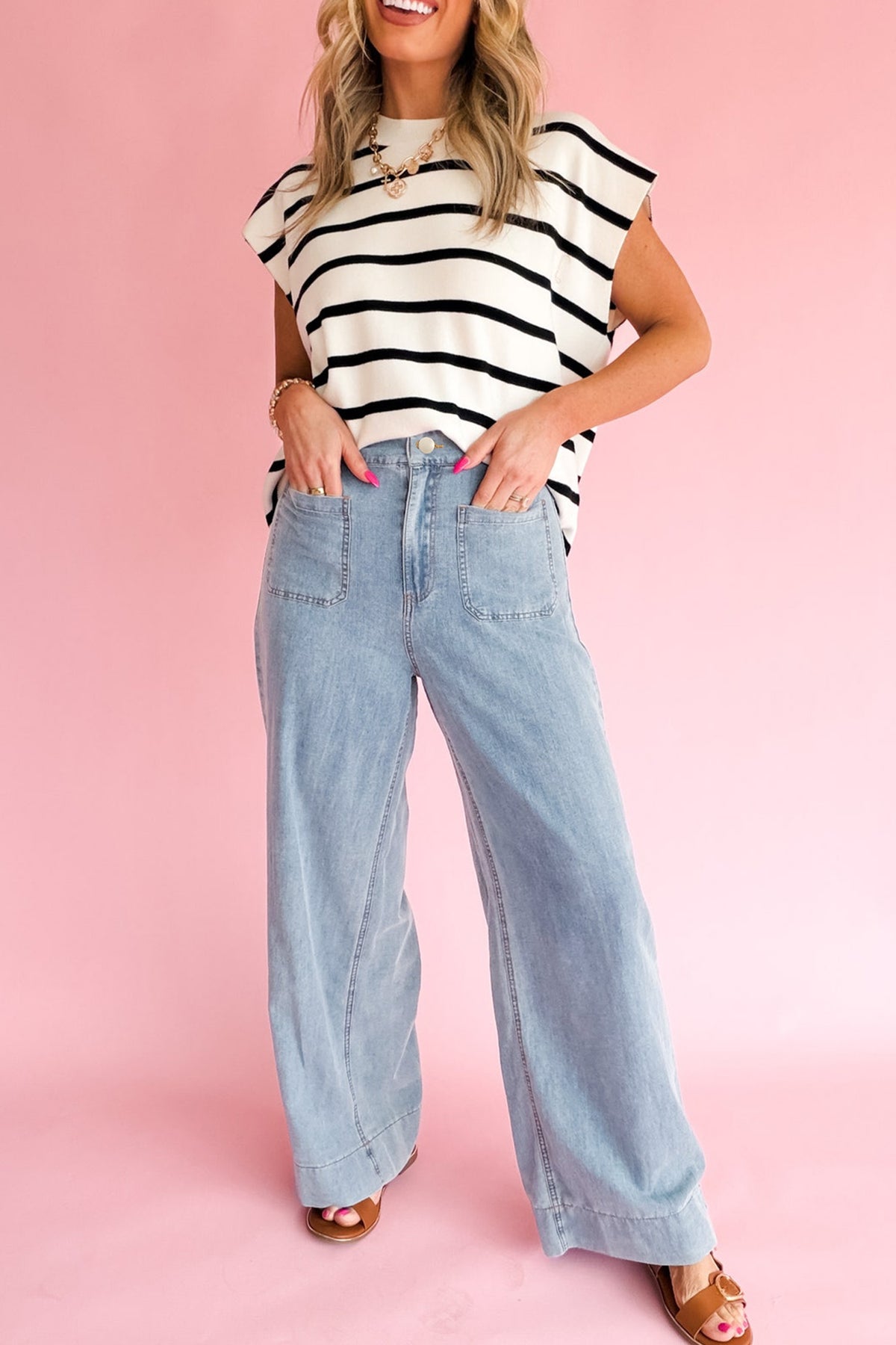 Beau Blue Solid Full-Length Regular Pocket Wholesale Denim Jeans
