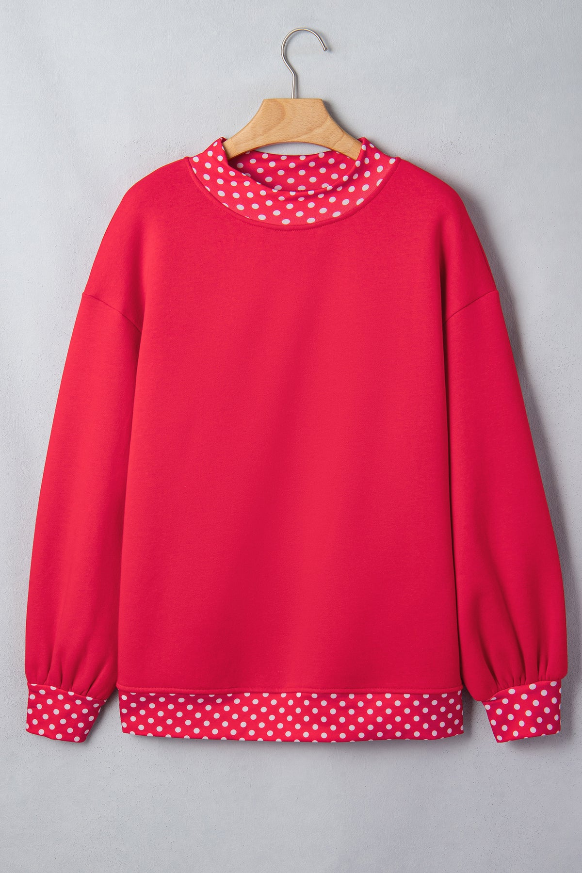 Tillandsia Purple Polka Dot Oversized Sweatshirt