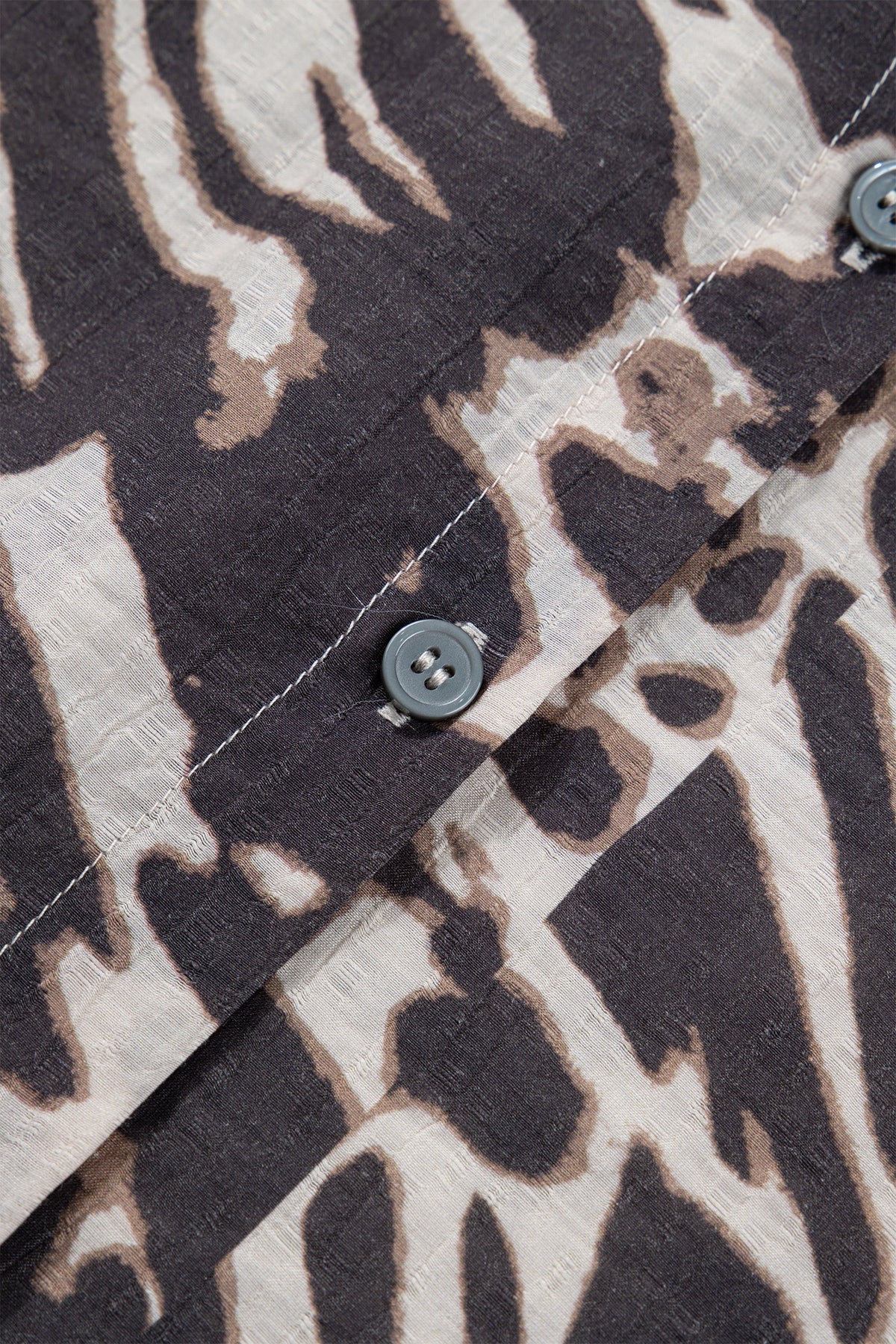 Parchment Leopard Print Button Down Balloon Sleeve Shirt