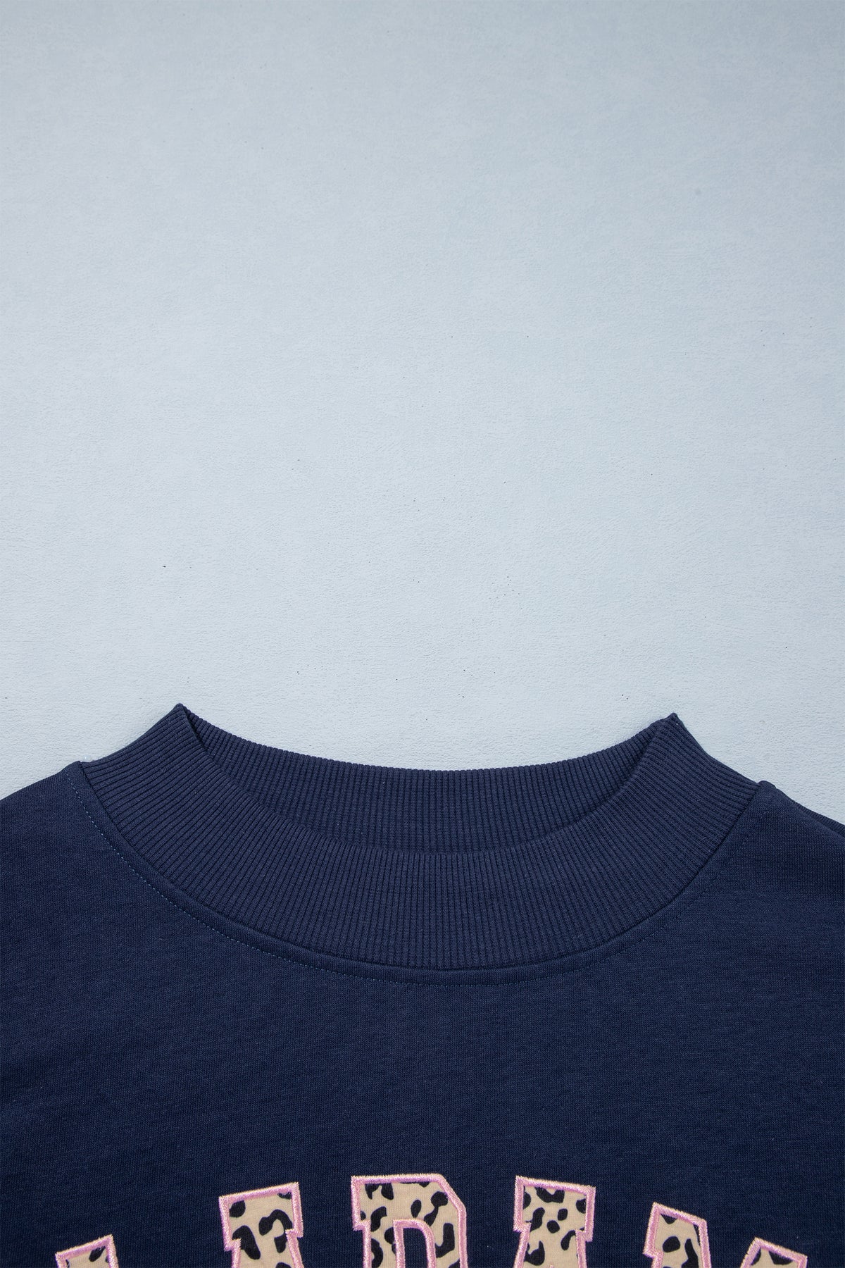 Dirty blue Embroidered Leopard Alabama High Sweatshirt