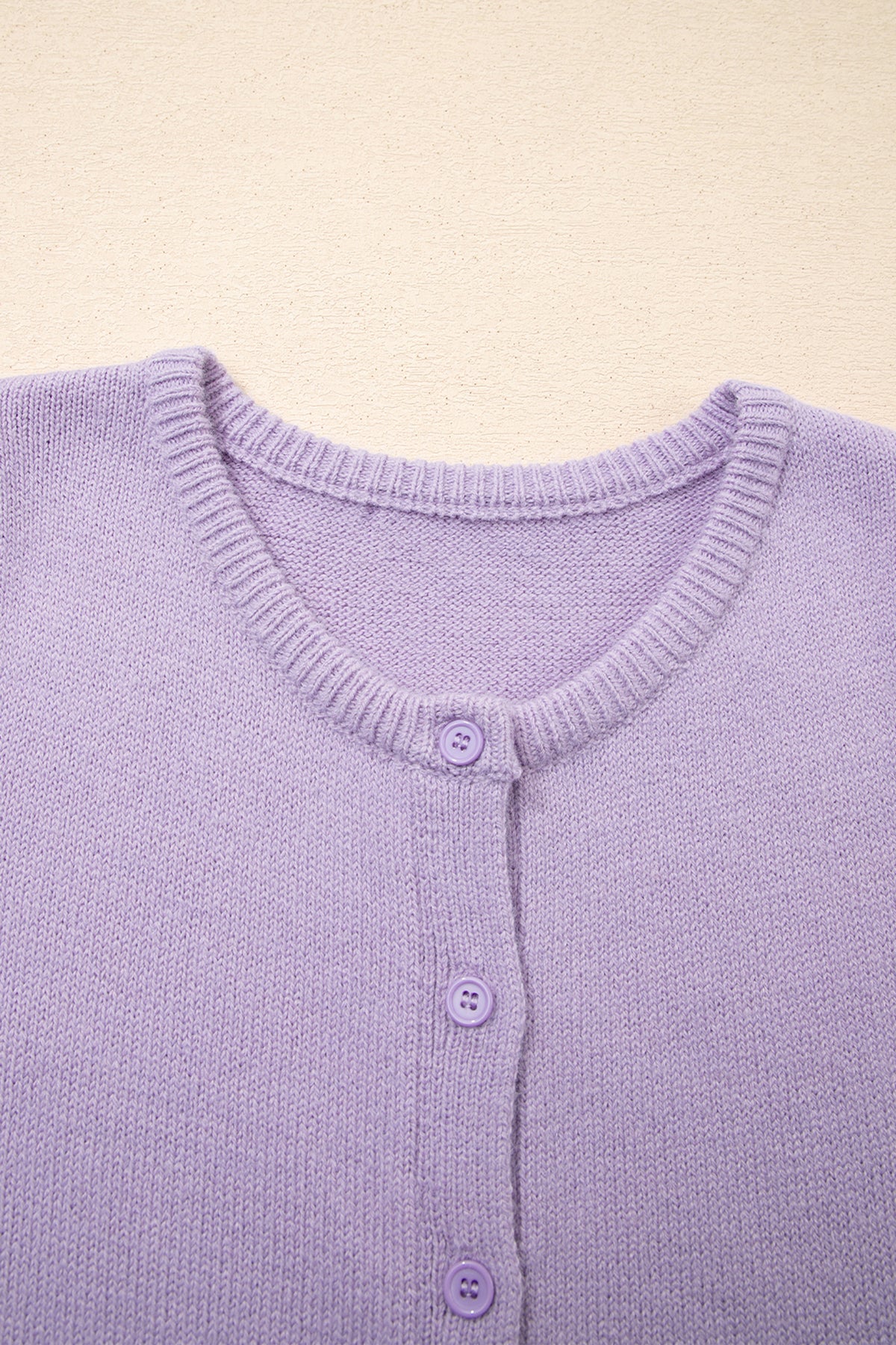 Orchid Petal Short Sleeve Soft Cardigan Sweater T Shirt