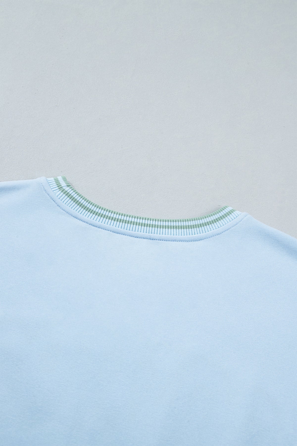 Beau Blue Embroidered Cowboy Letter Print Sweatshirt