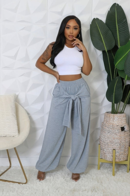 High-Waisted Stretch Pants – Heather Gray Boutique Pants for Women - BOTTOMS