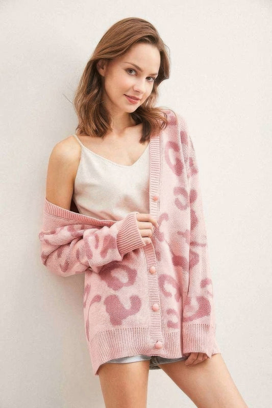 Leopard Button Down Cardigan