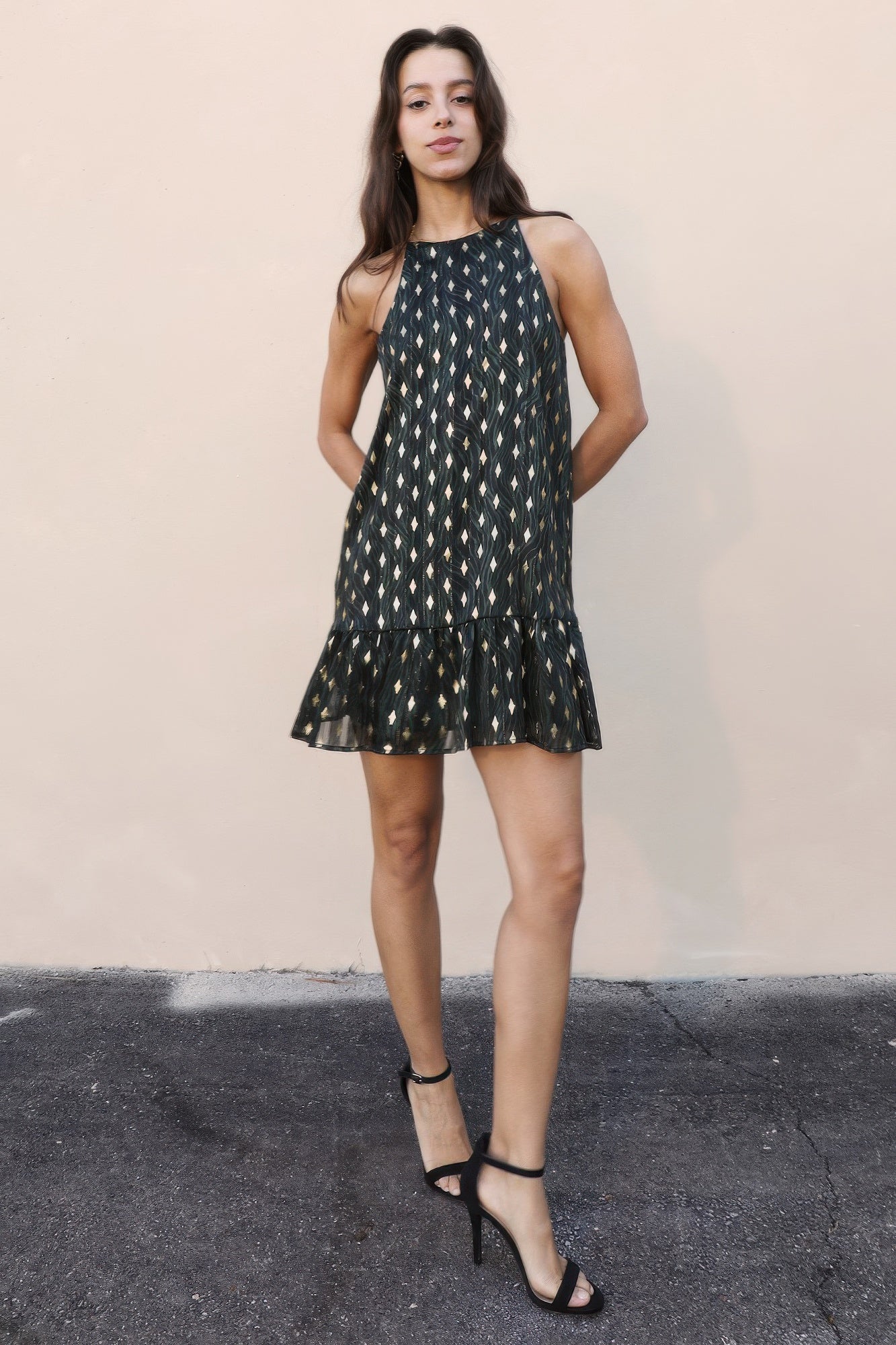 Sacred Tree Ruffle Bottom Dress