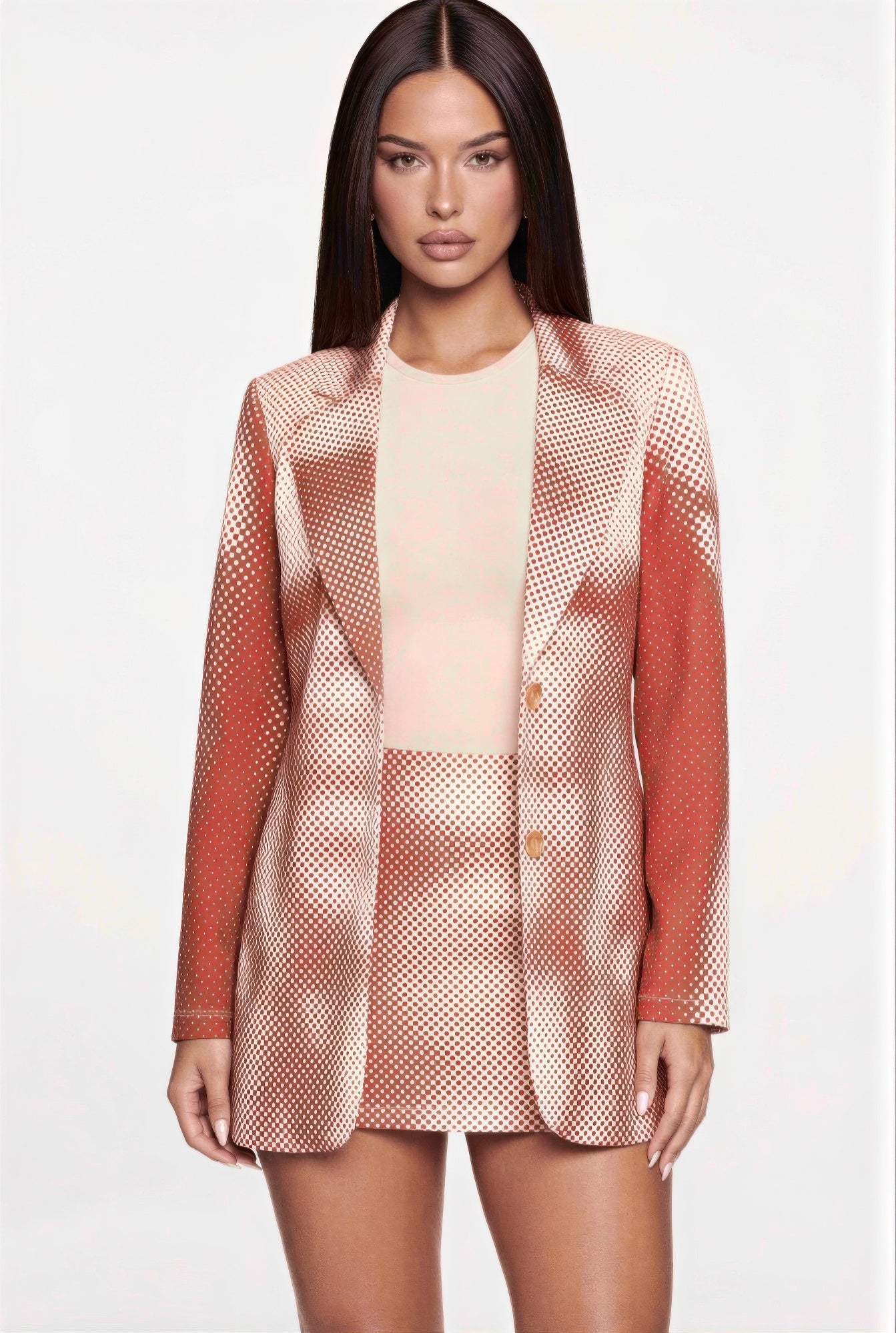 Notched Collar Mini Dress Blazer