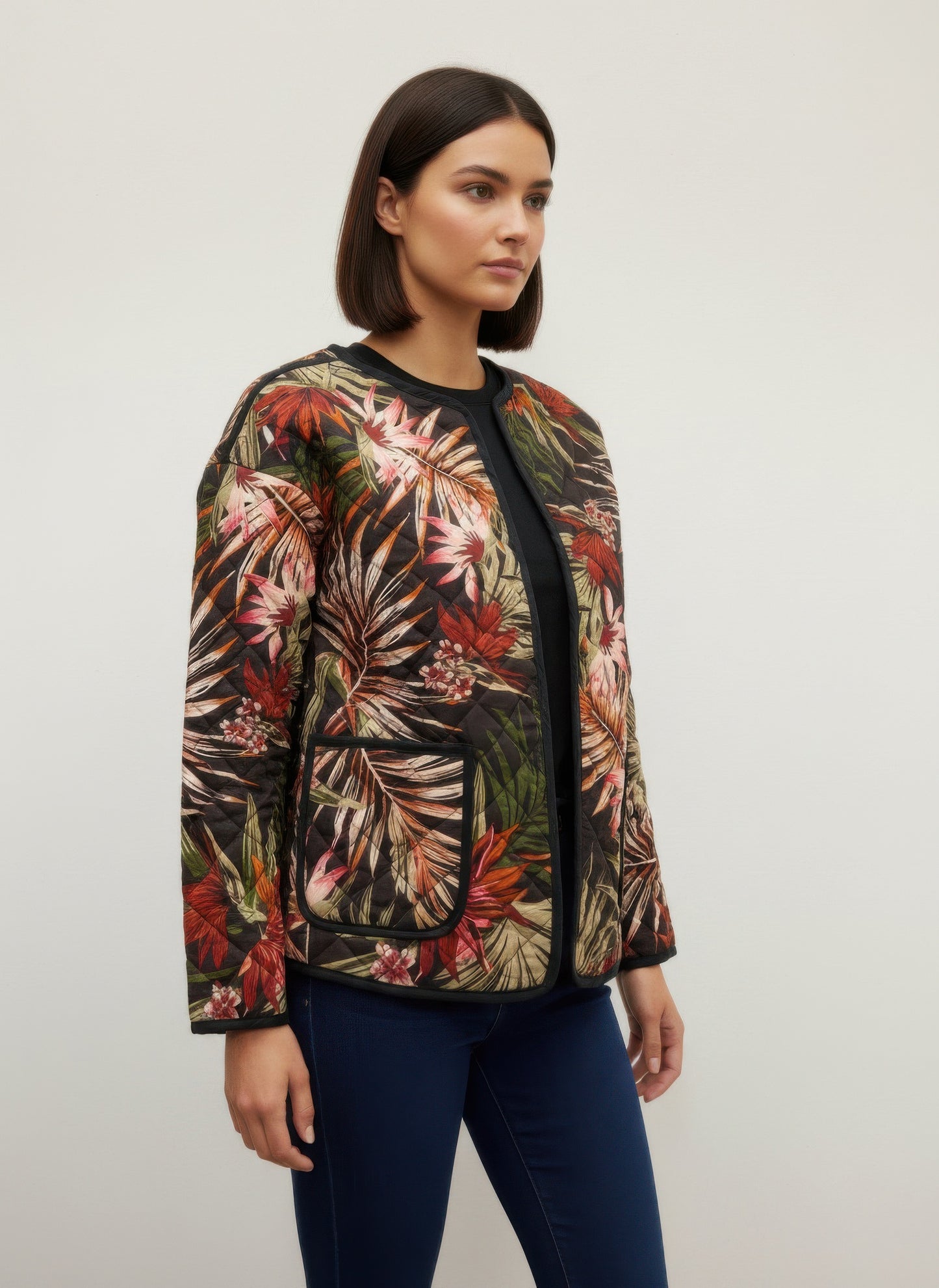 Onque Casual Printed Reversible Jacket