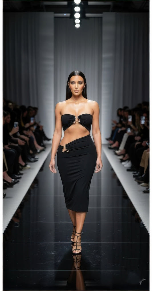 A Sharp Triangular Cutout Midi