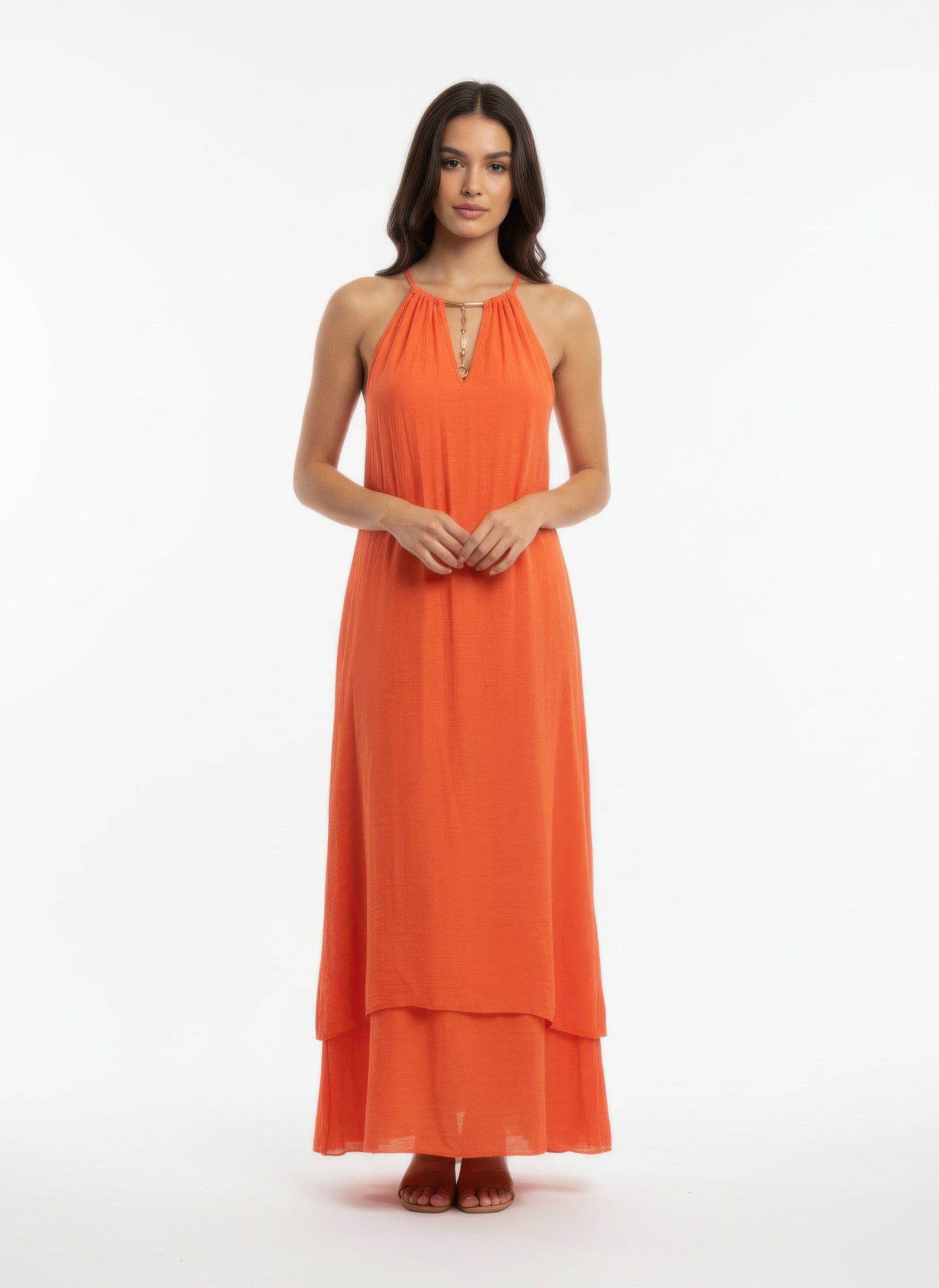 Mlle Gabrielle Solid Sleeveless Dress
