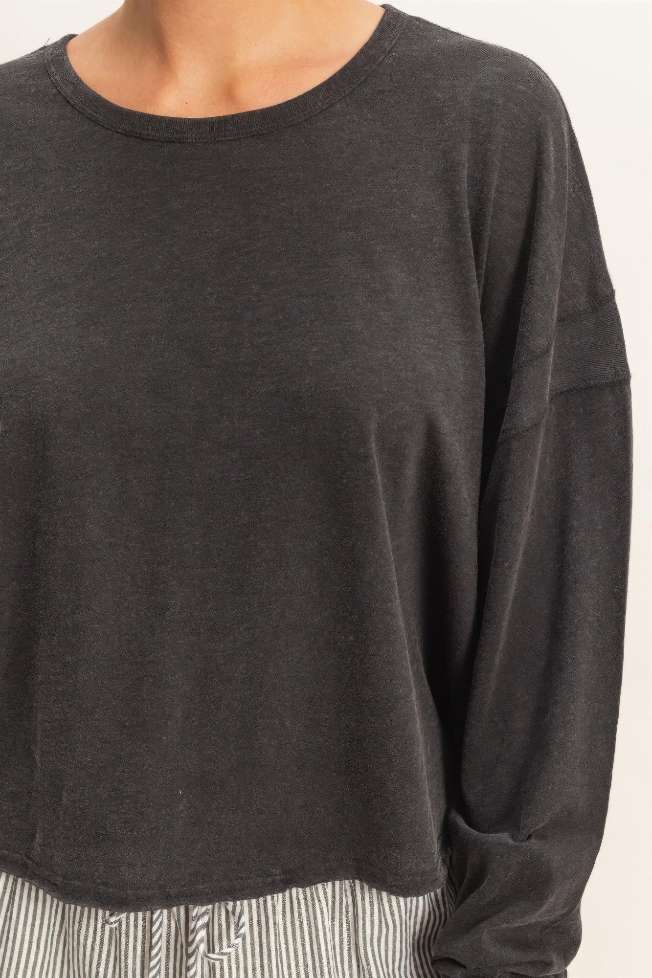 Cross Detail Open Back Long-sleeve Top