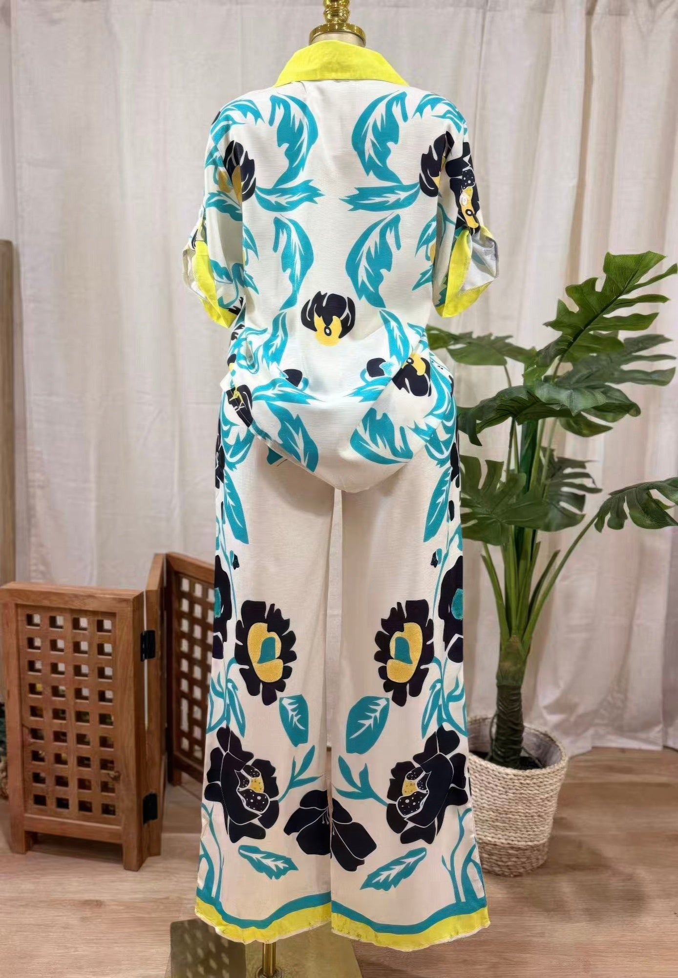 Lime Bloom Two-piece Set
