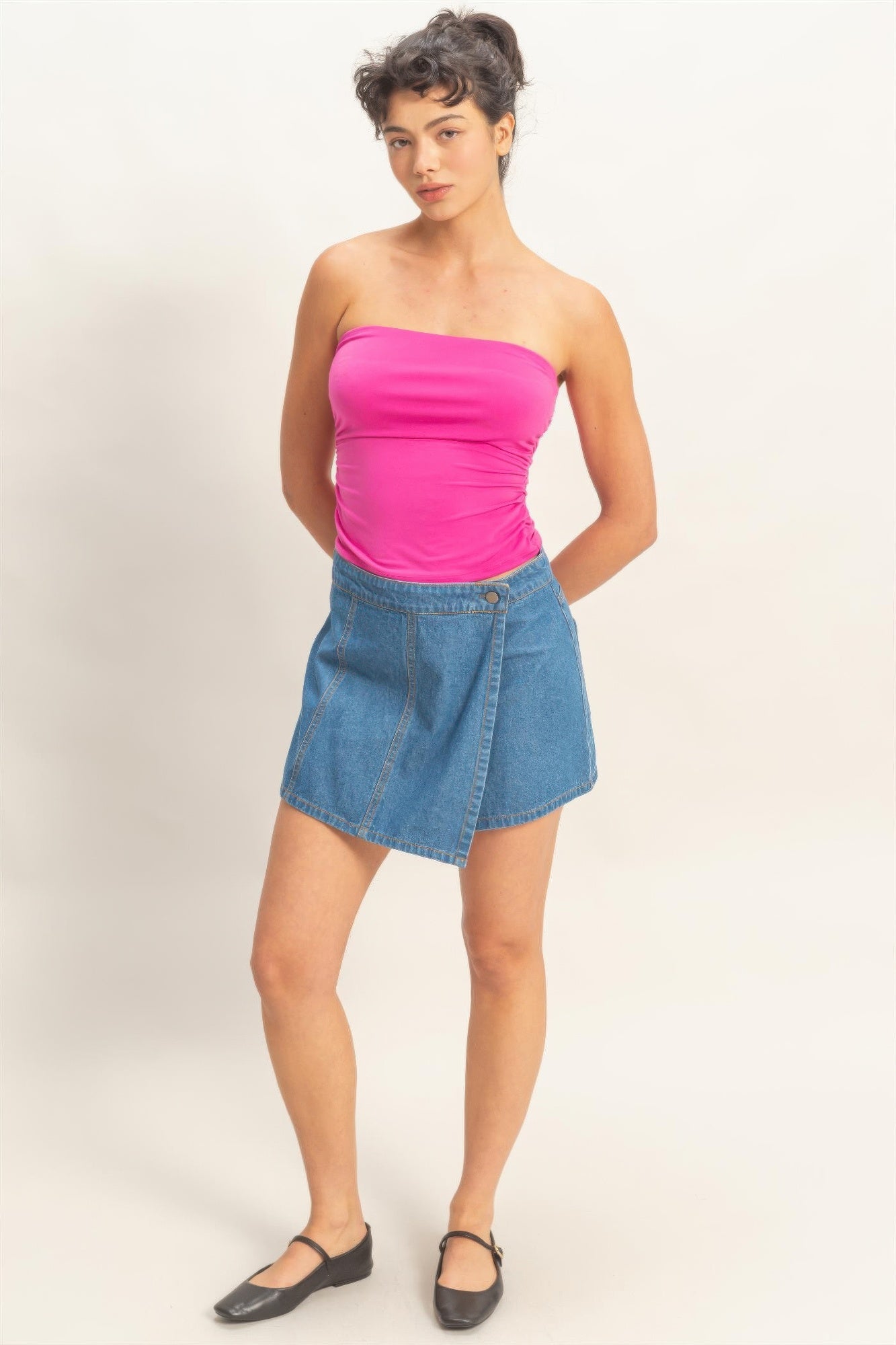 Ruched Bandeau Top