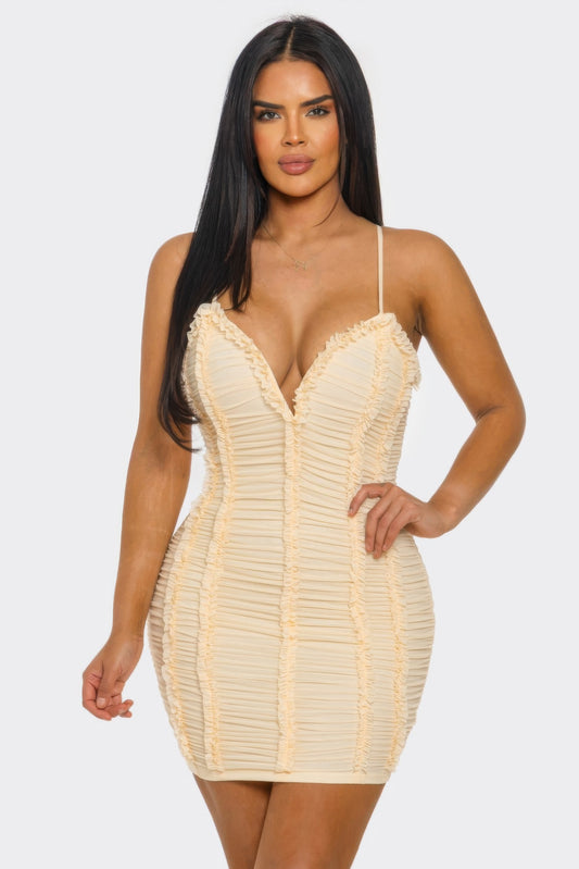 Candy Crush Ruched Mini Dress