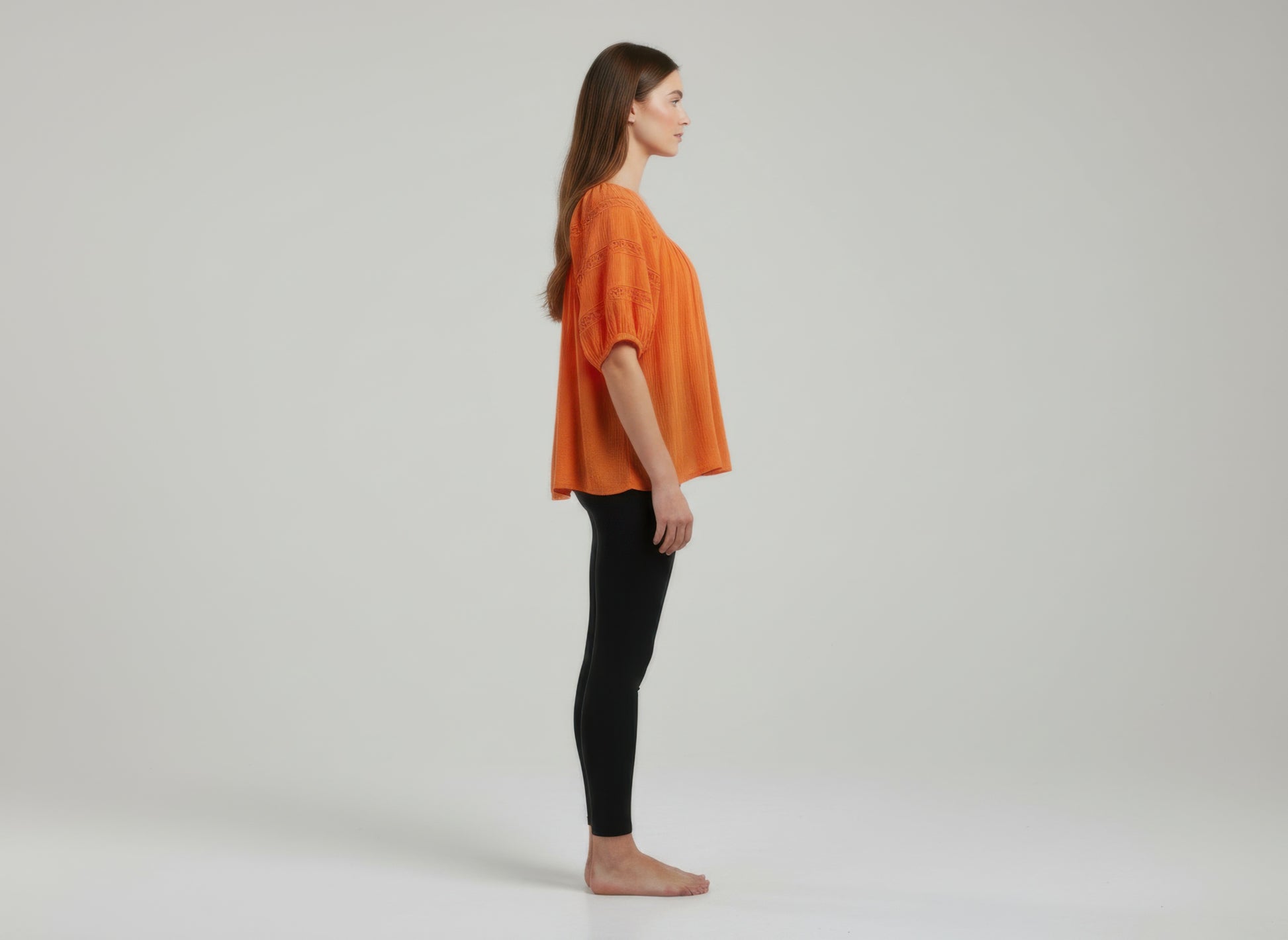 Unique Spectrum Solid Short Sleeve Blouse