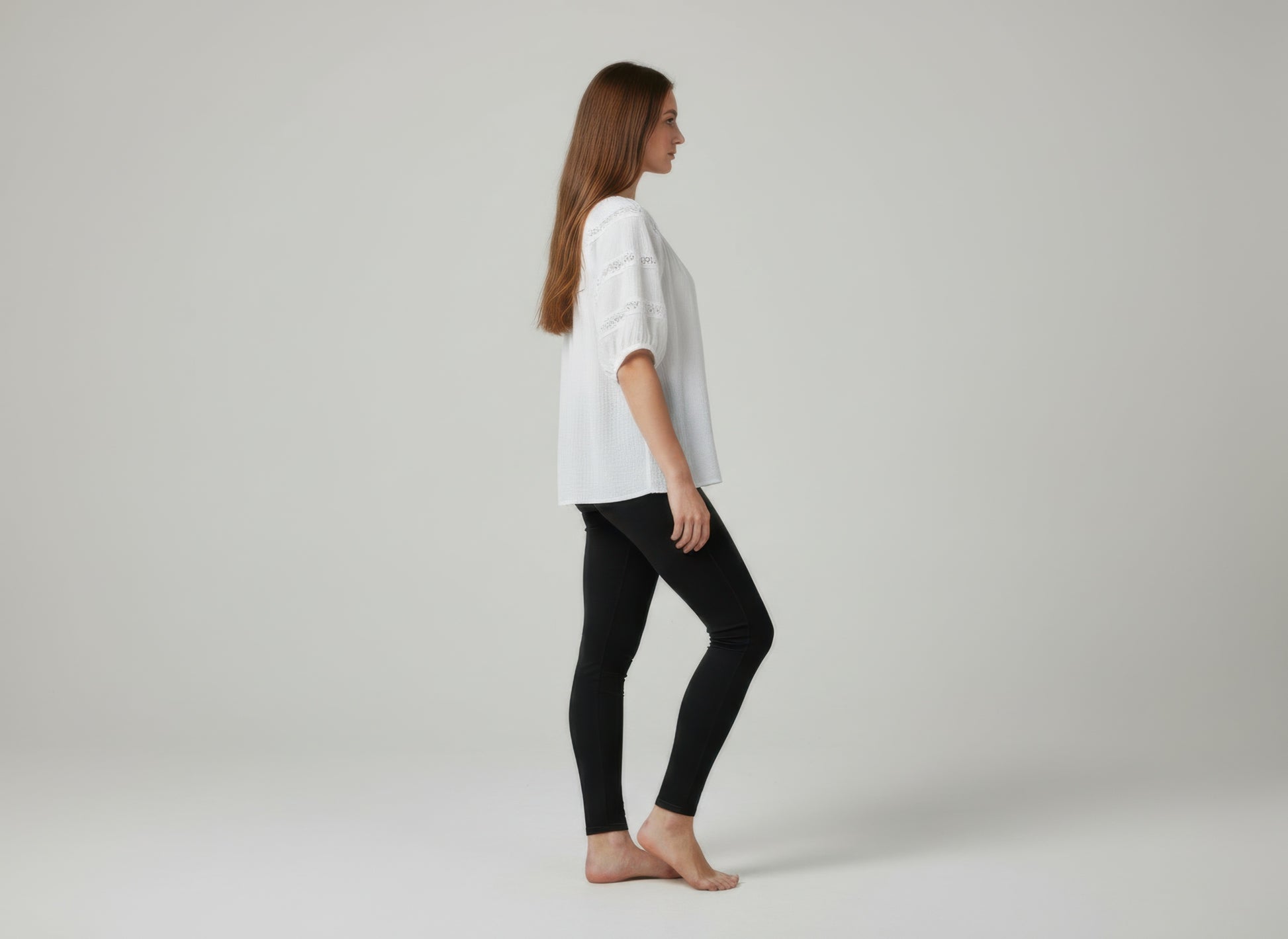Unique Spectrum Solid Short Sleeve Blouse