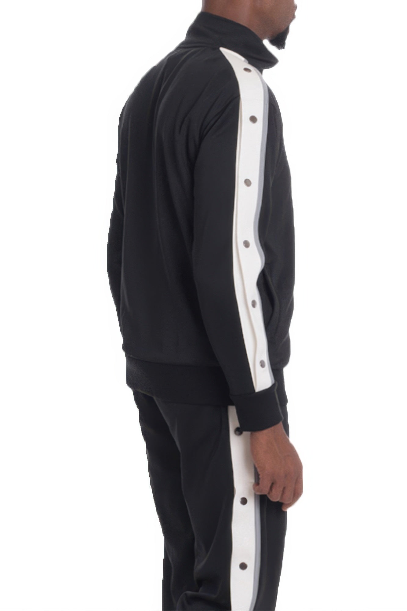 Snap Button Track Jacket - MENS BASIC & ACTIVEWEAR