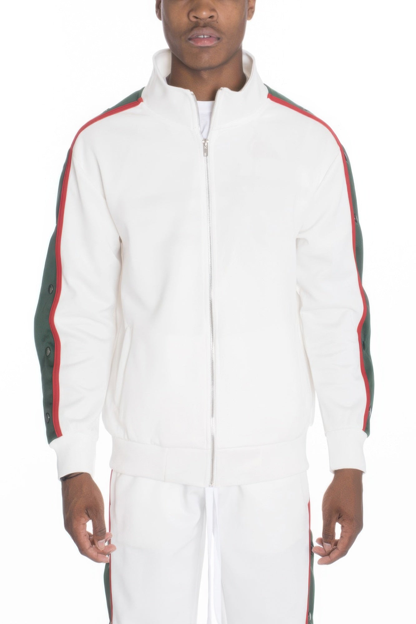 Snap Button Track Jacket - MENS BASIC & ACTIVEWEAR