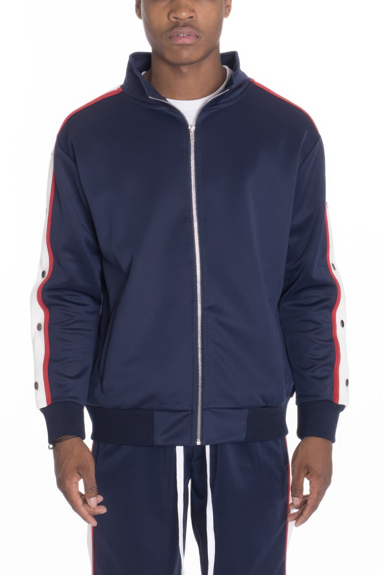 Snap Button Track Jacket - MENS BASIC & ACTIVEWEAR