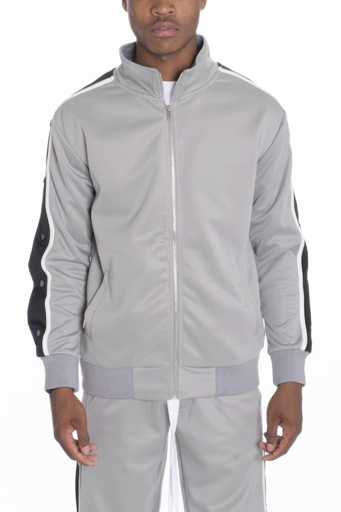 Snap Button Track Jacket - MENS BASIC & ACTIVEWEAR