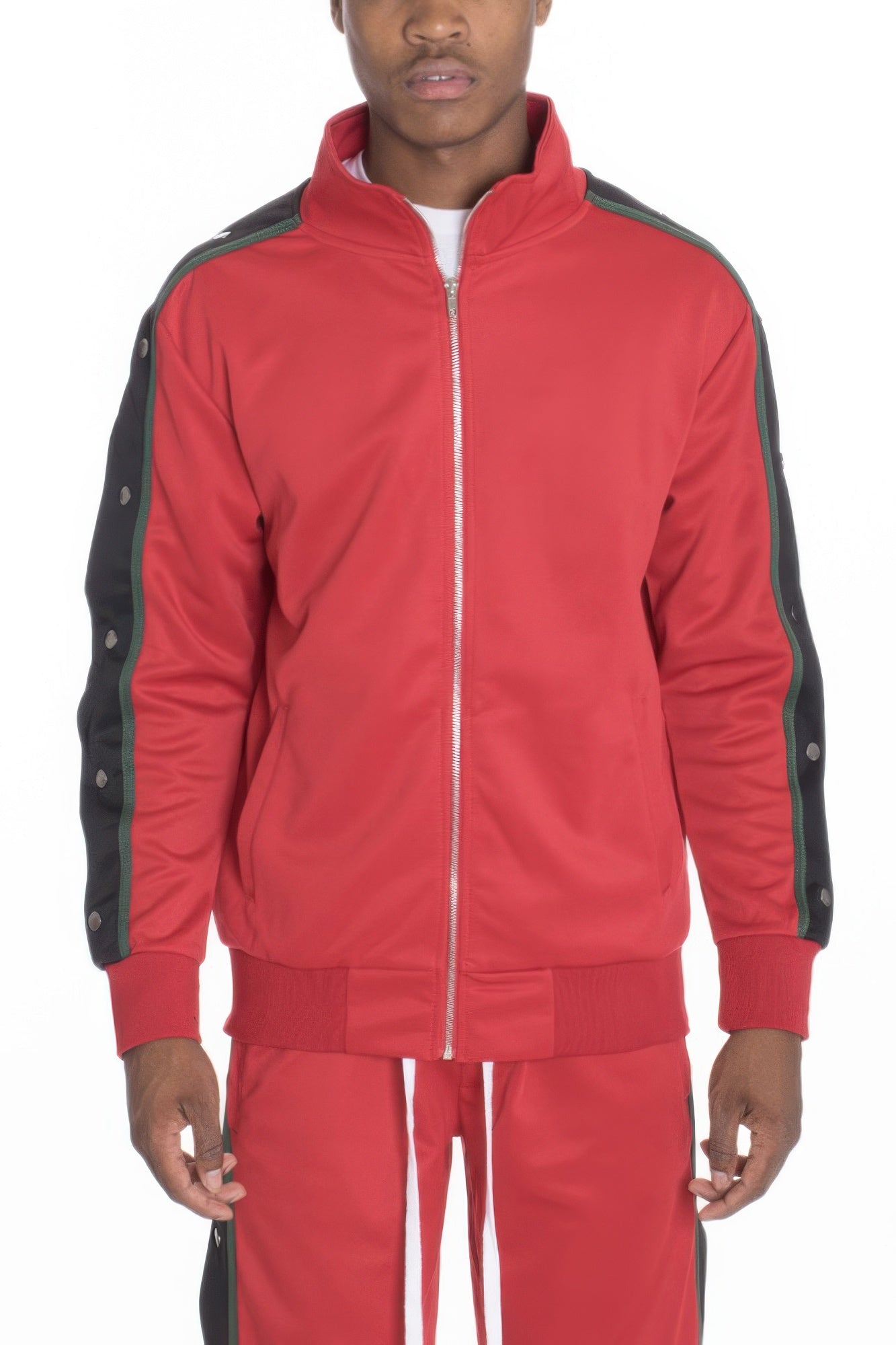 Snap Button Track Jacket - MENS BASIC & ACTIVEWEAR