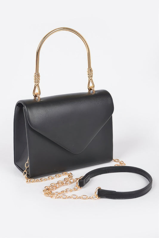 Vegan Metal Handle Bag