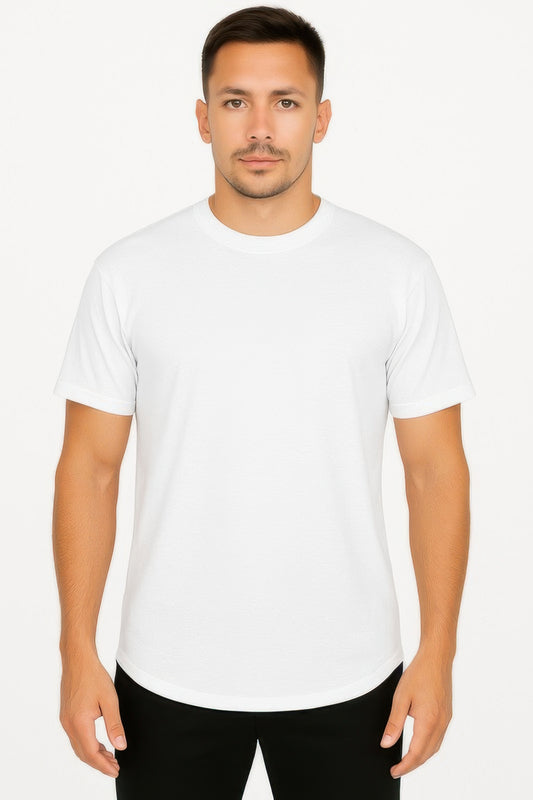 Curved Athletic Sports T-shirt - MENS BASIC & ACTIVEWEAR