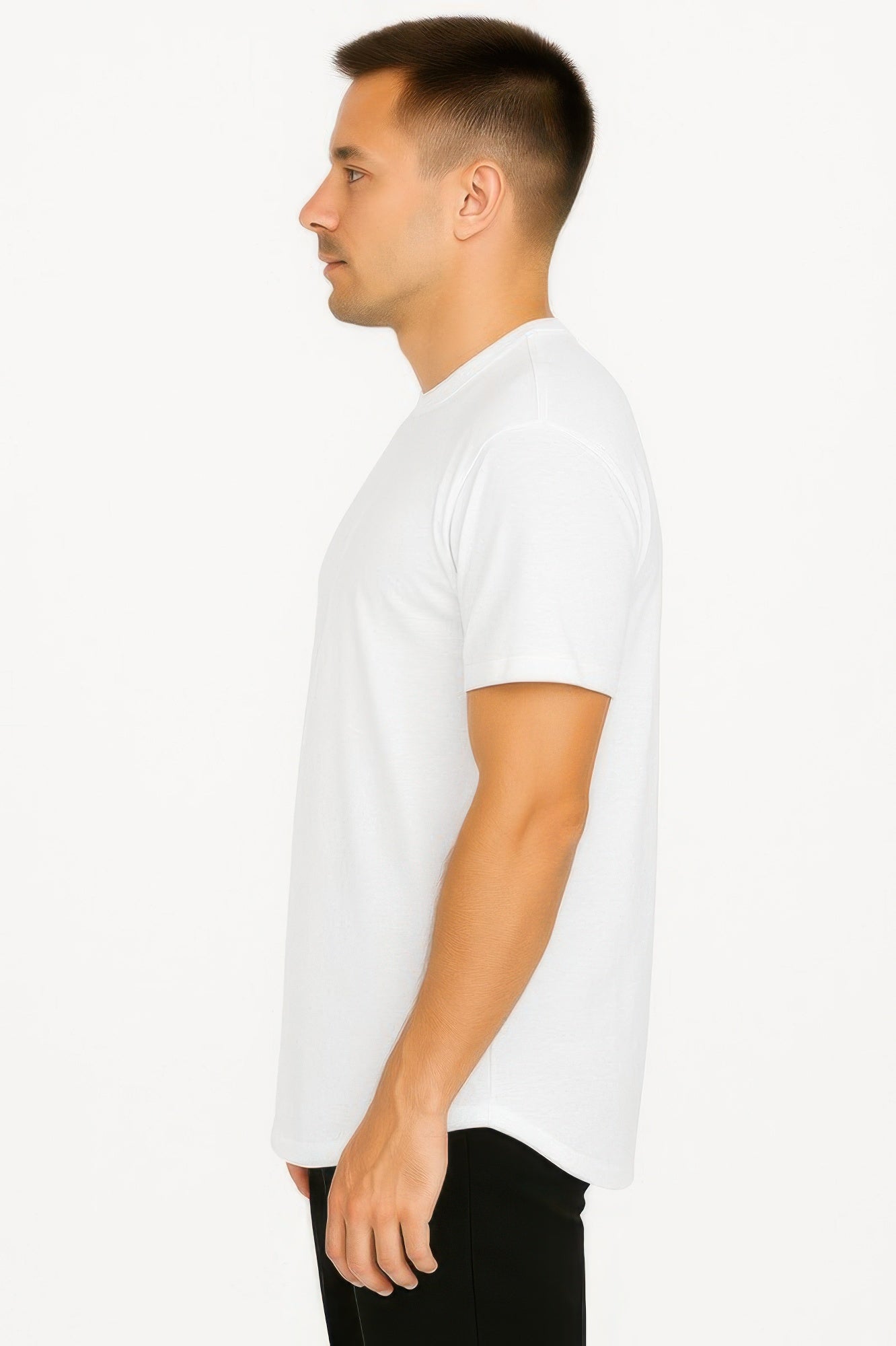 Curved Athletic Sports T-shirt - MENS BASIC & ACTIVEWEAR