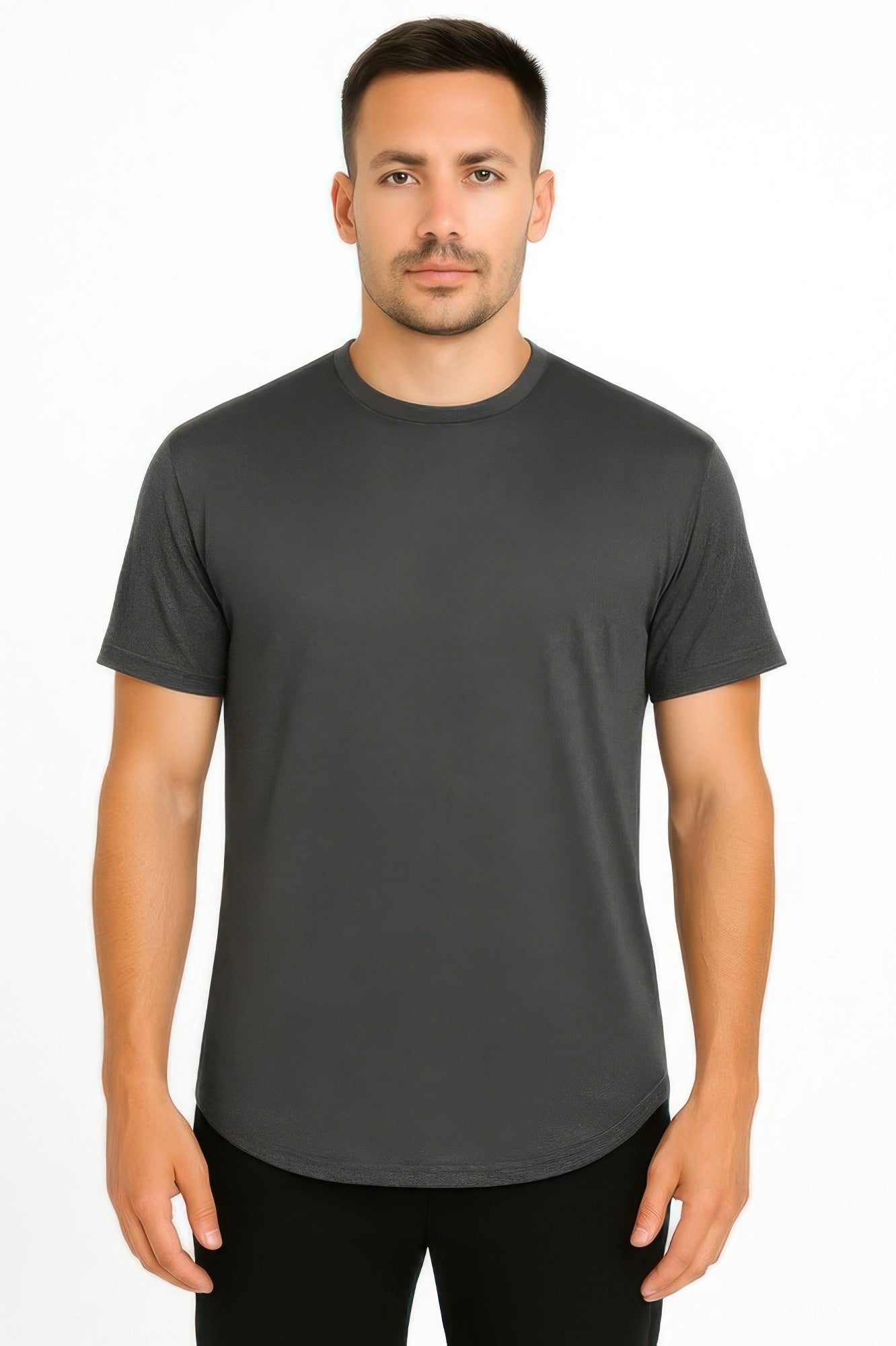 Curved Athletic Sports T-shirt - MENS BASIC & ACTIVEWEAR