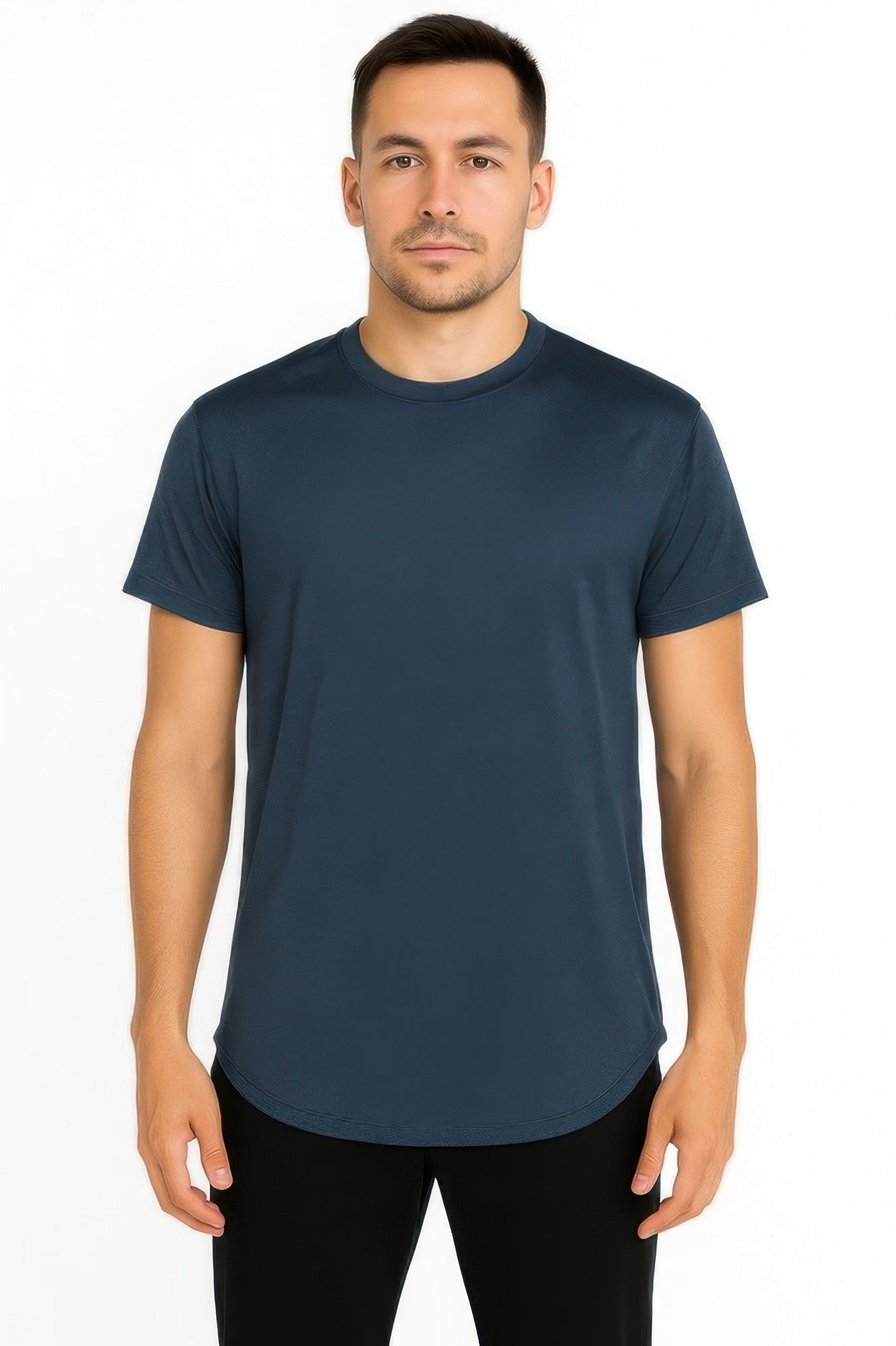 Curved Athletic Sports T-shirt - MENS BASIC & ACTIVEWEAR
