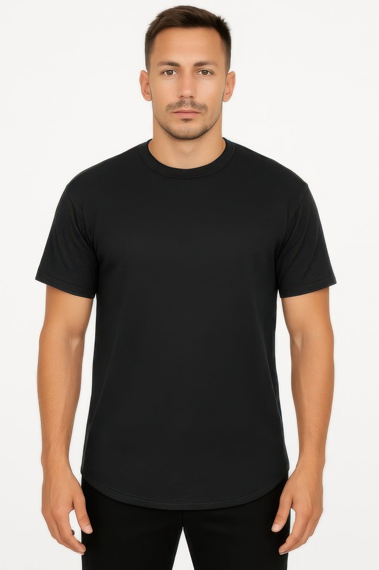 Curved Athletic Sports T-shirt - MENS BASIC & ACTIVEWEAR