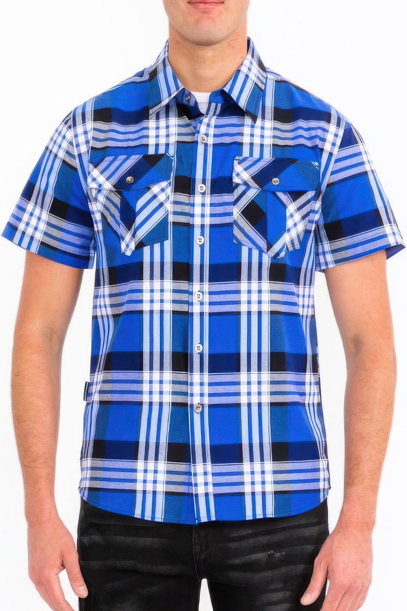 Mens Checkered Two Pocket Shirt
