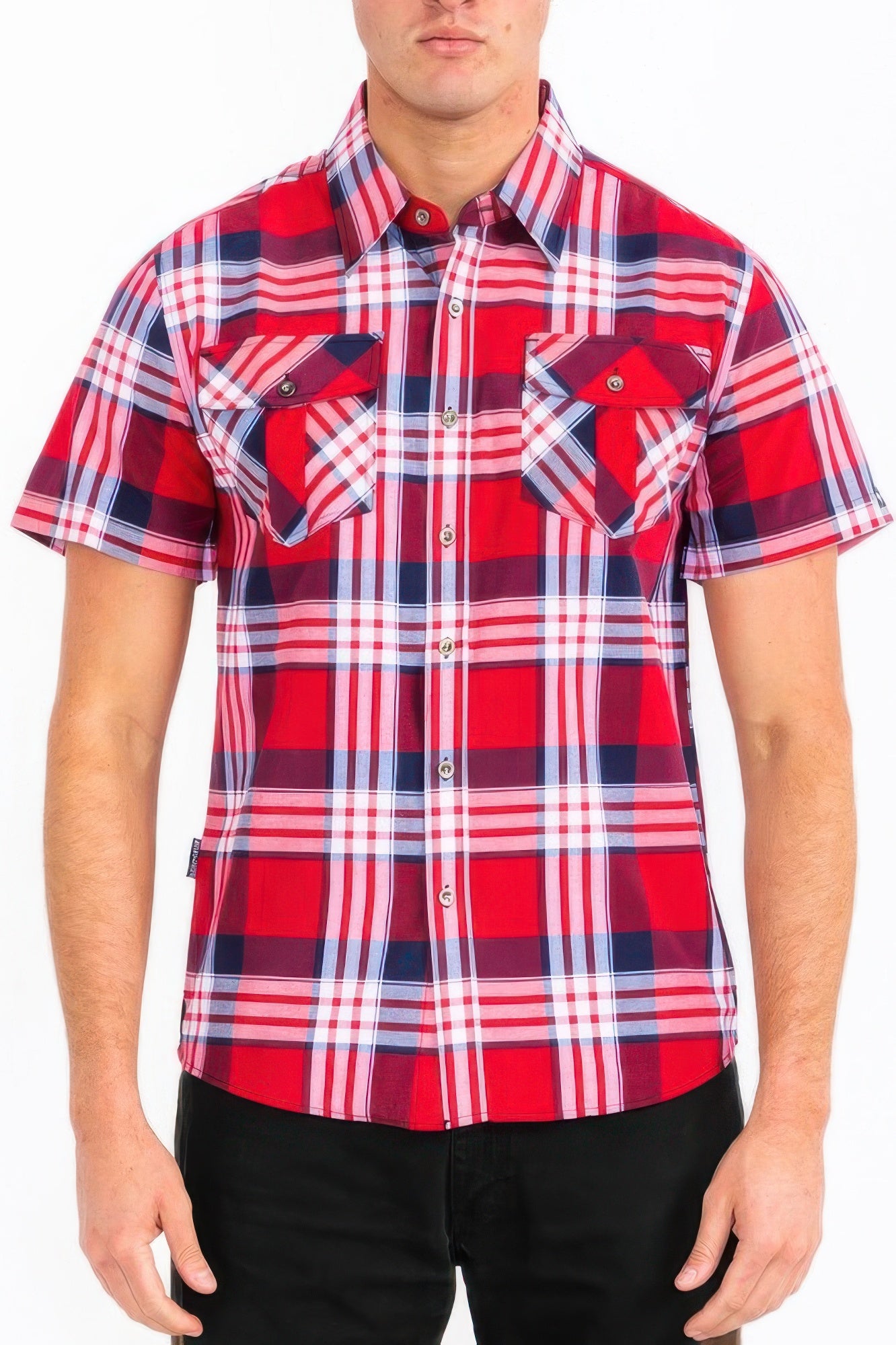 Mens Checkered Two Pocket Shirt